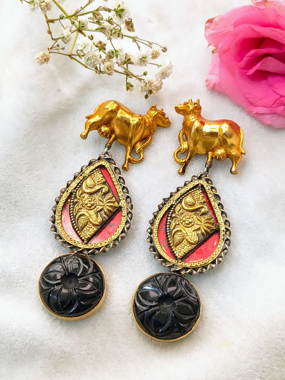 Traditional Gold-Plated Earrings