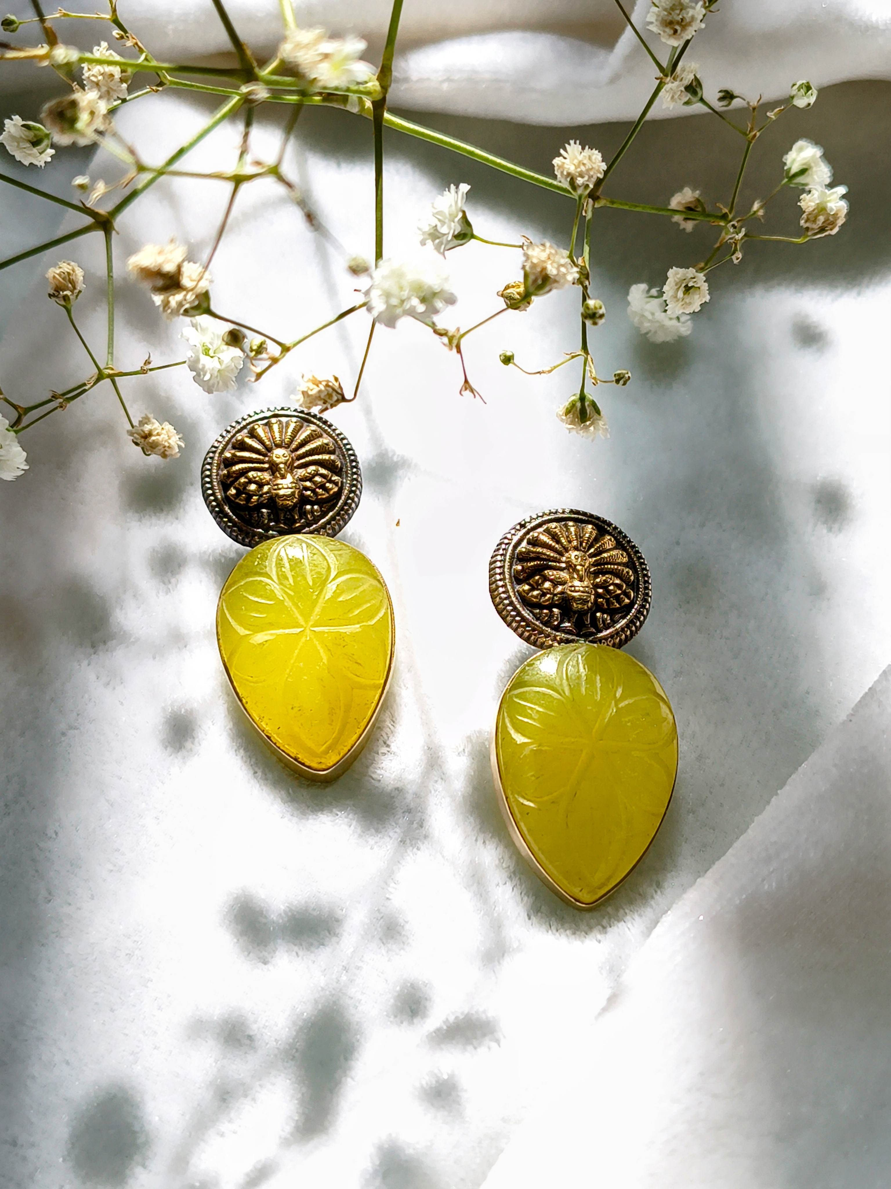 Vintage Yellow Earrings