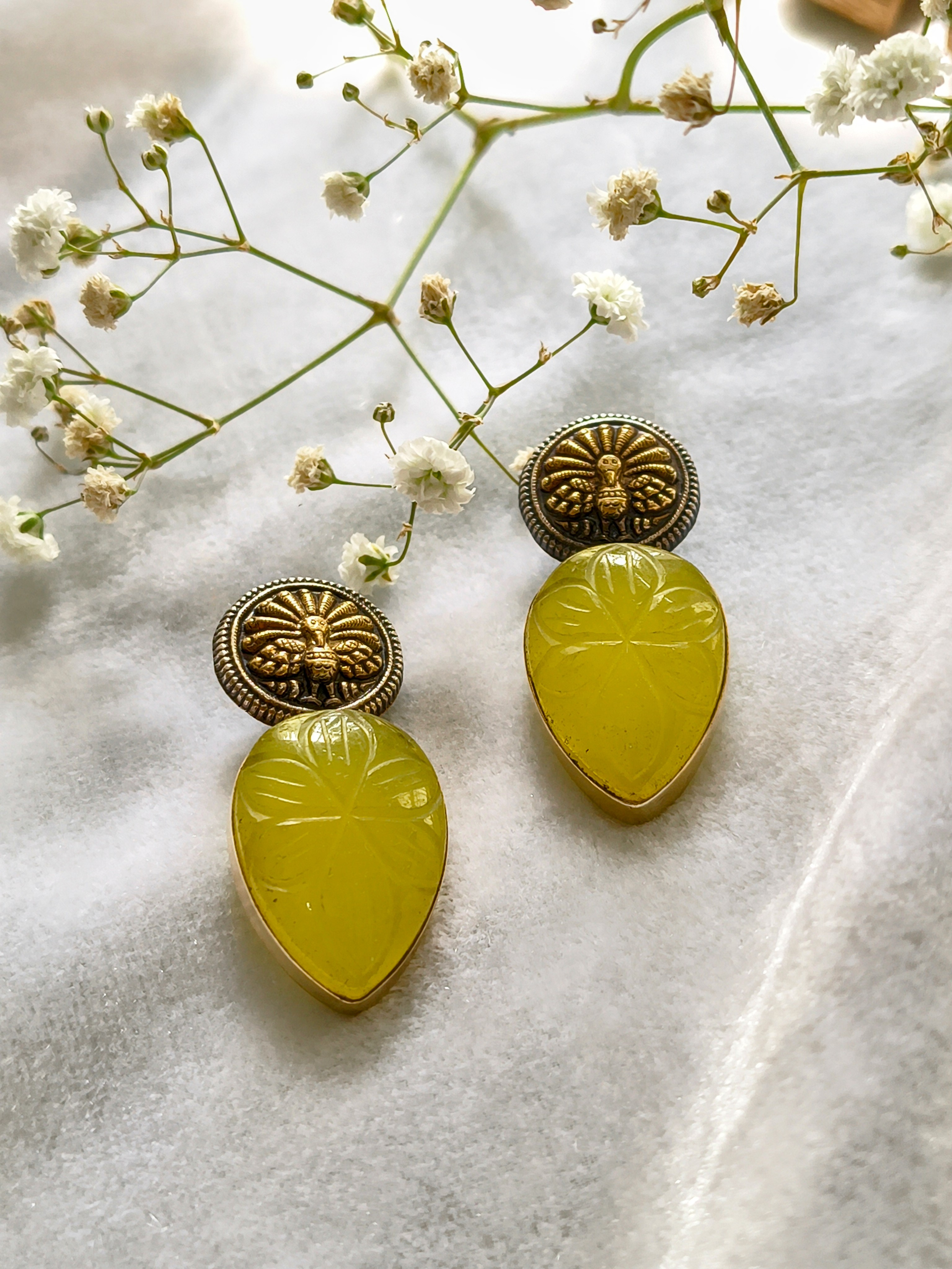 Vintage Yellow Earrings