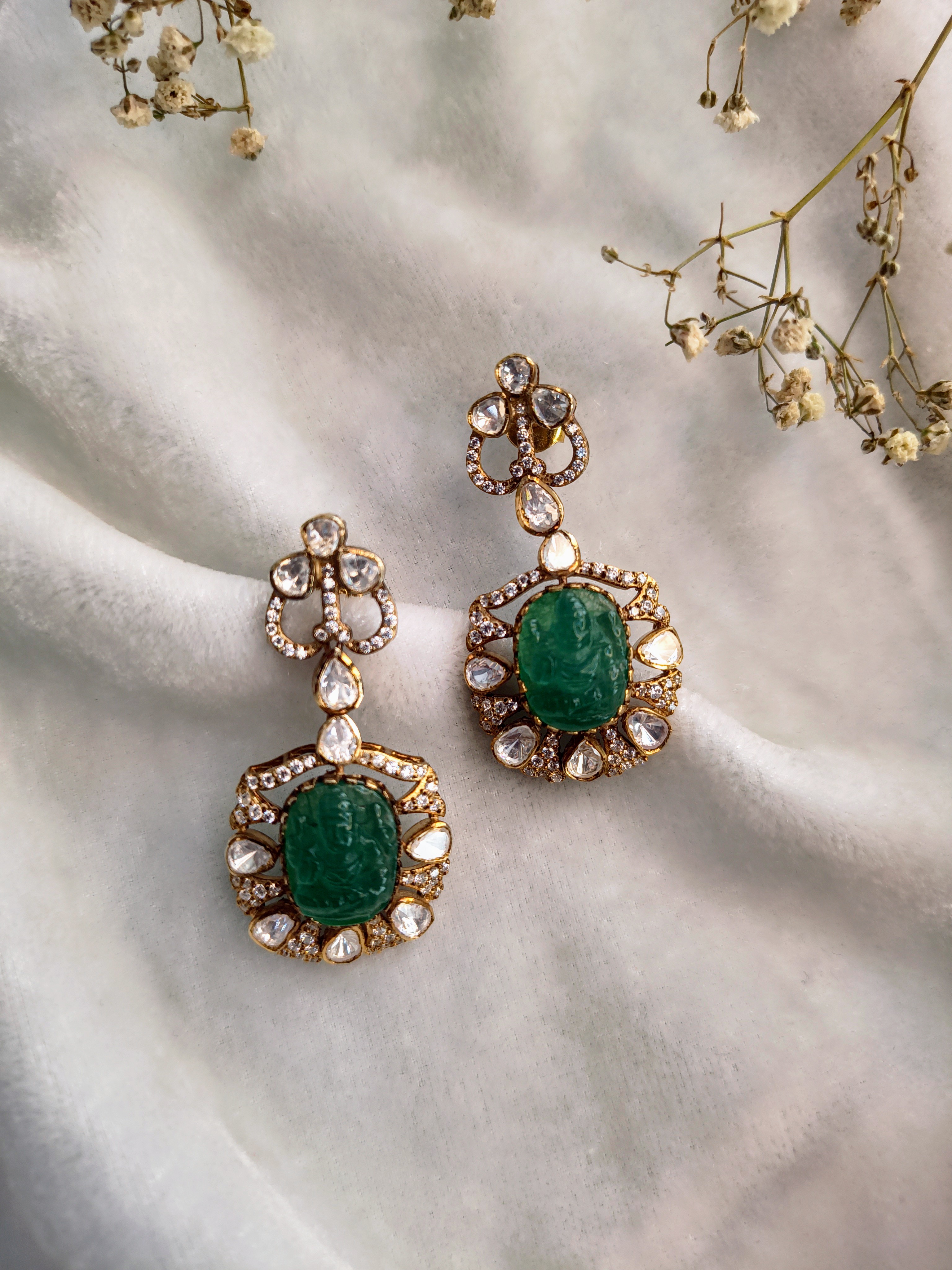 Elegant Navratna Necklace Set