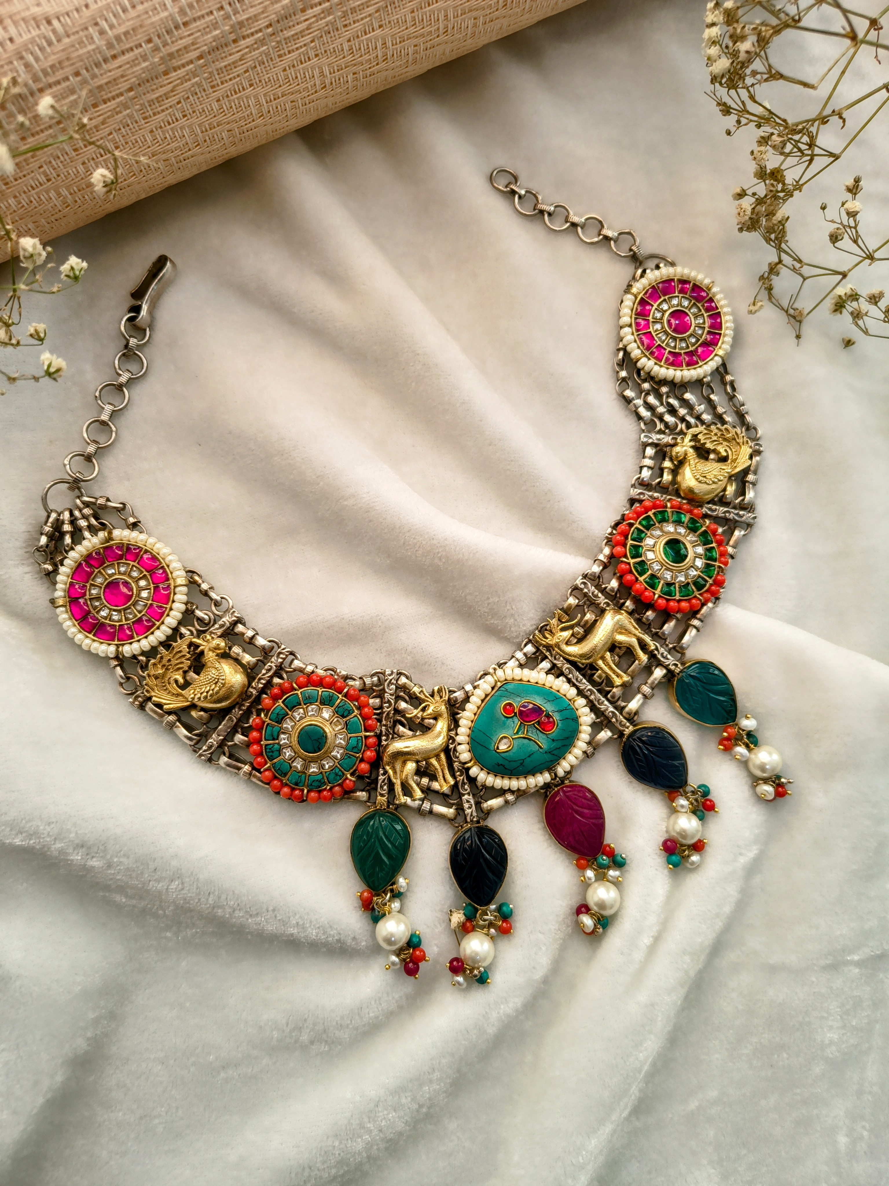 Antique Silver Tone Necklace 