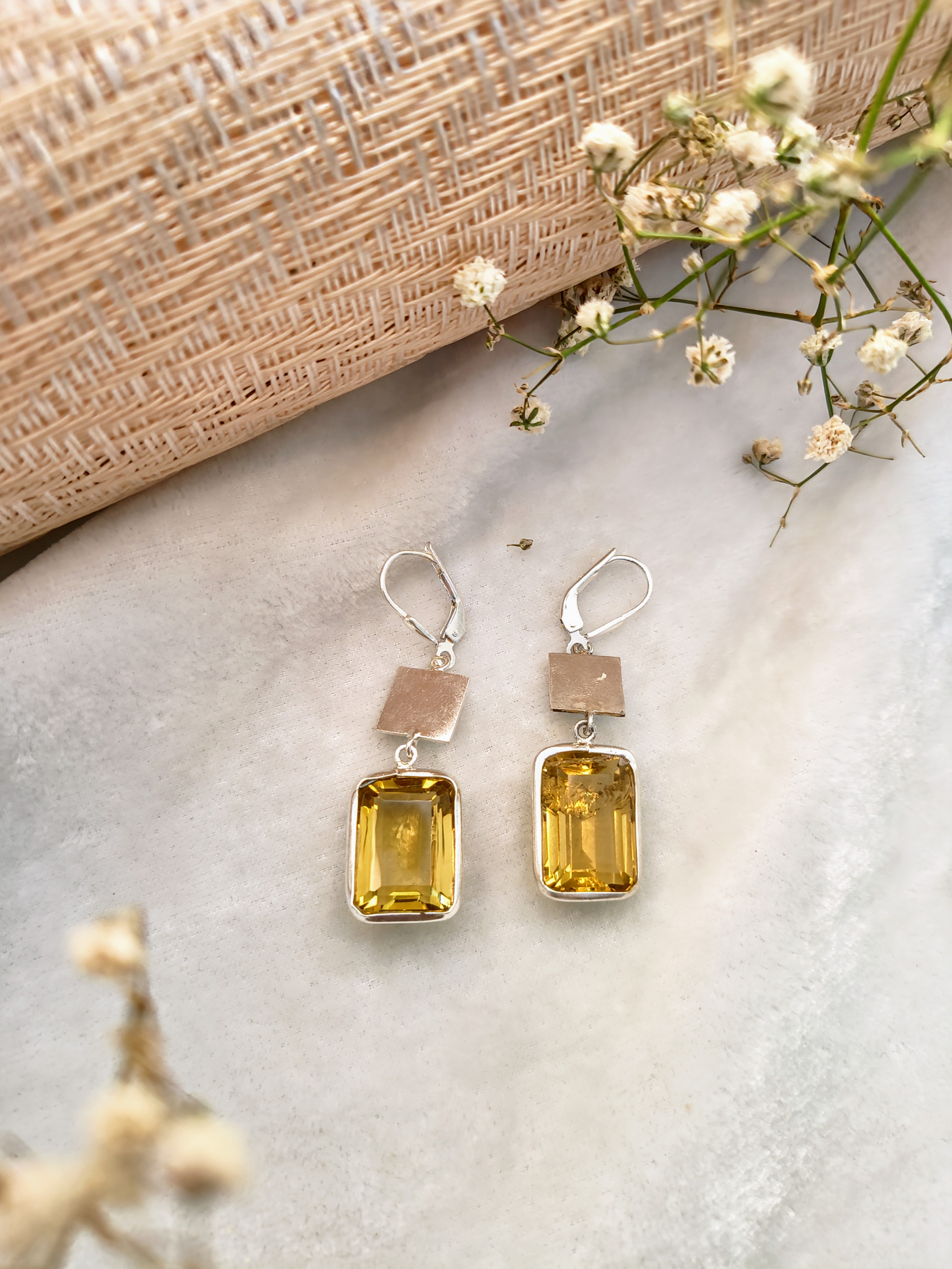 Golden Topaz Earring