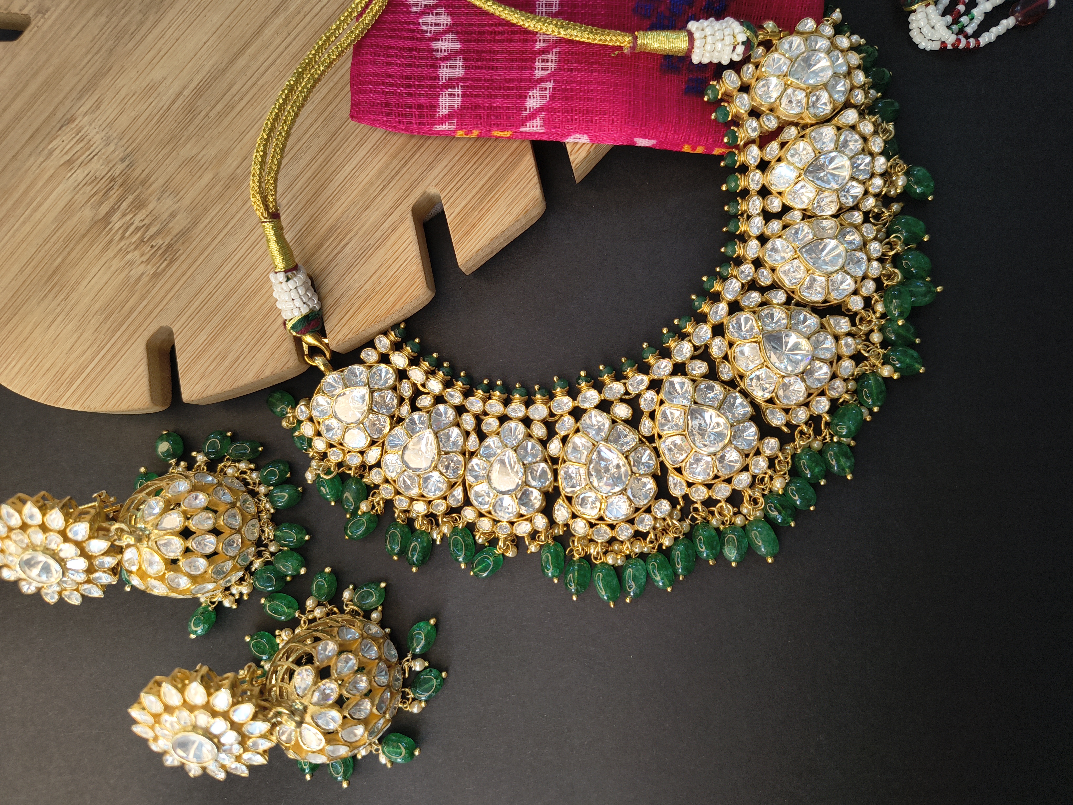 Traditional Moissanite Necklace Set