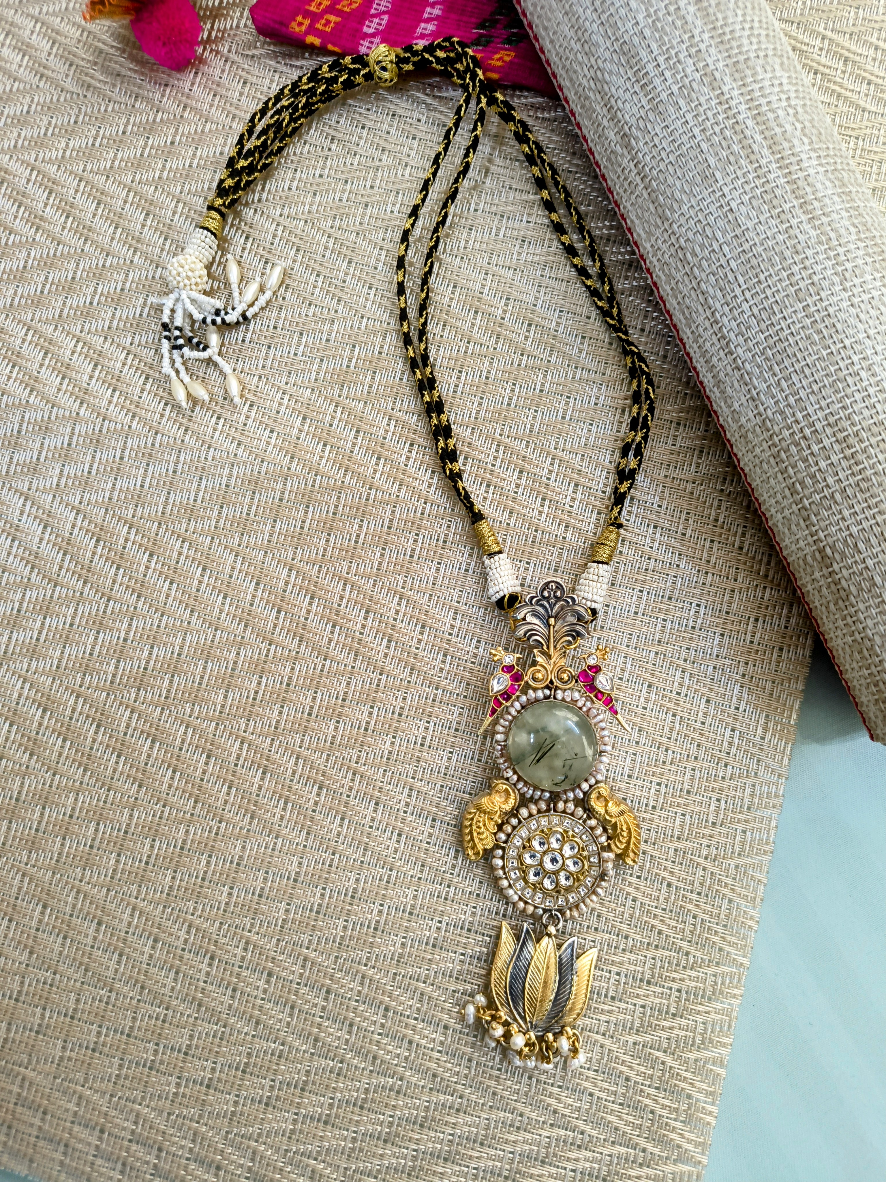 Traditional Green Rutile Pendant 