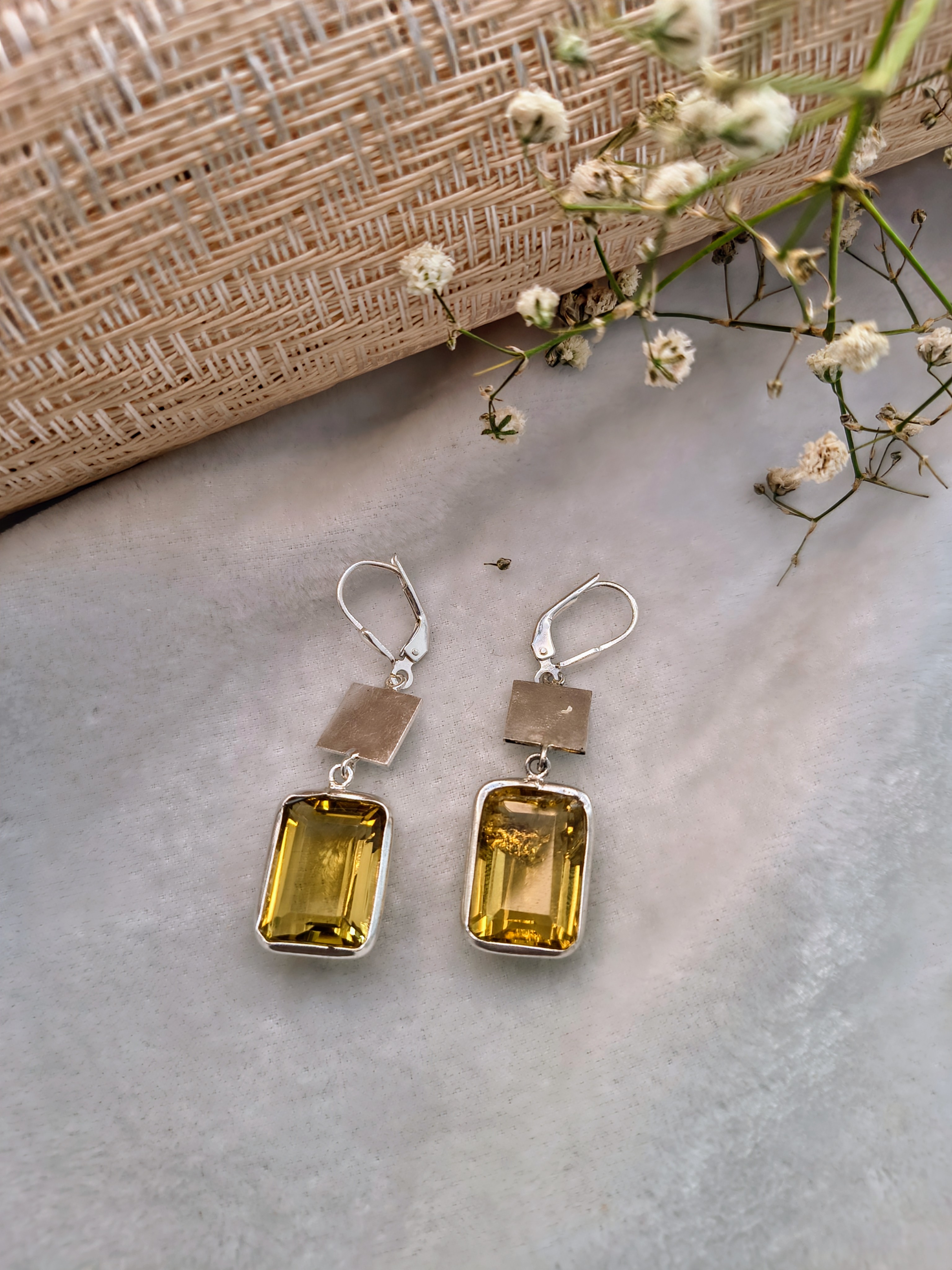 Golden Topaz Earring
