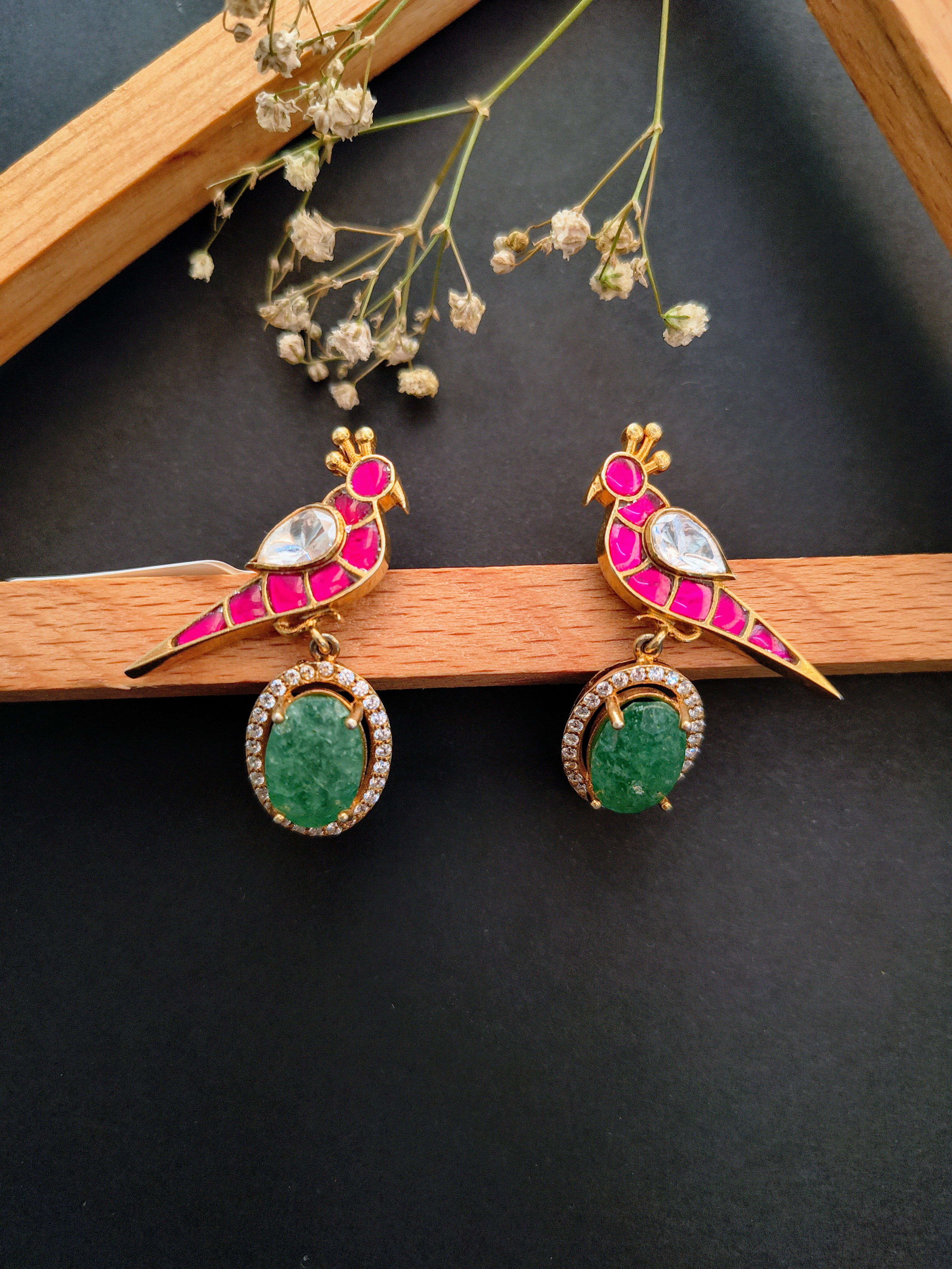 Traditional Gold and Ruby Necklace Set