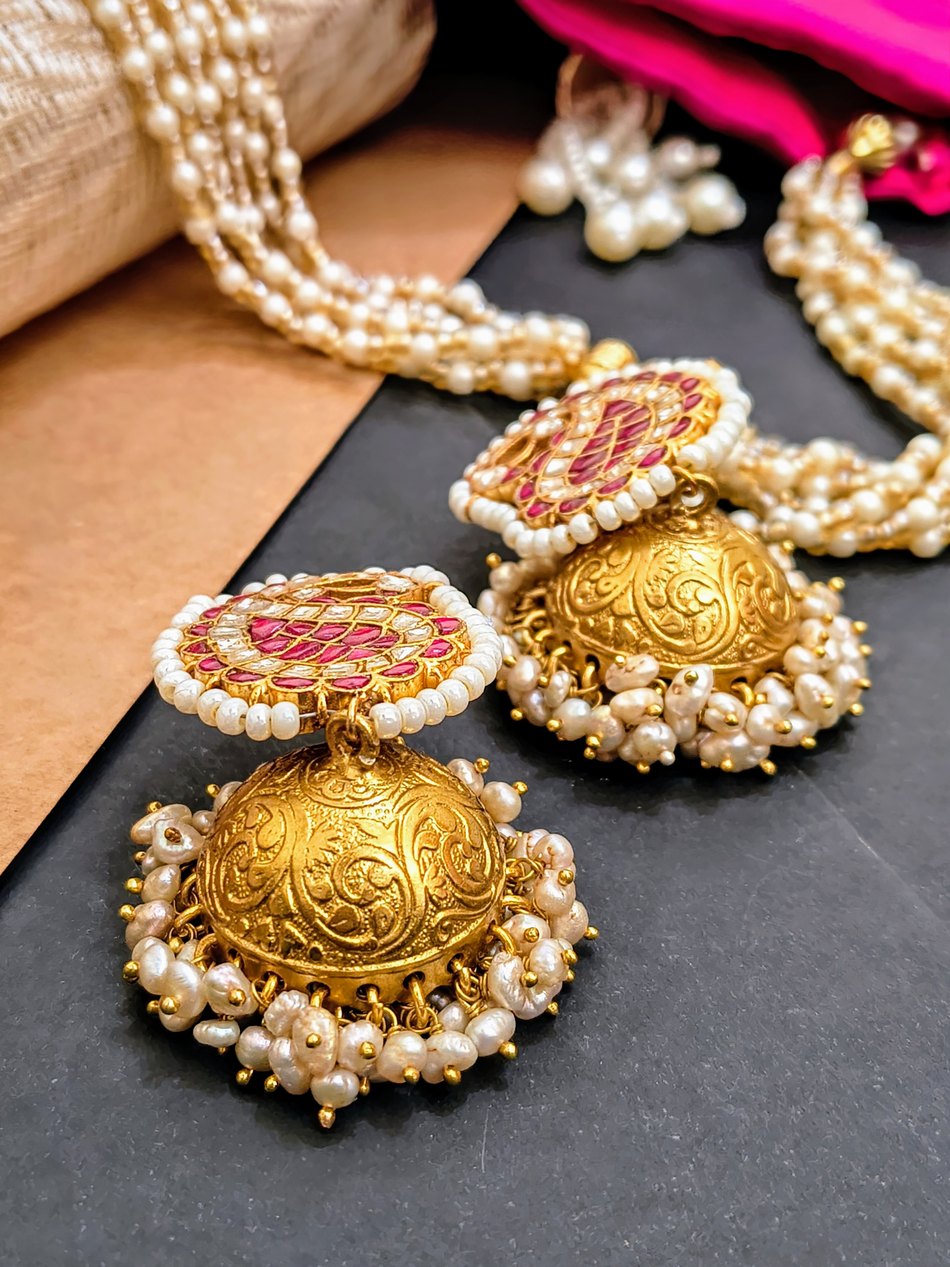 Traditional Gold-Plated Earrings