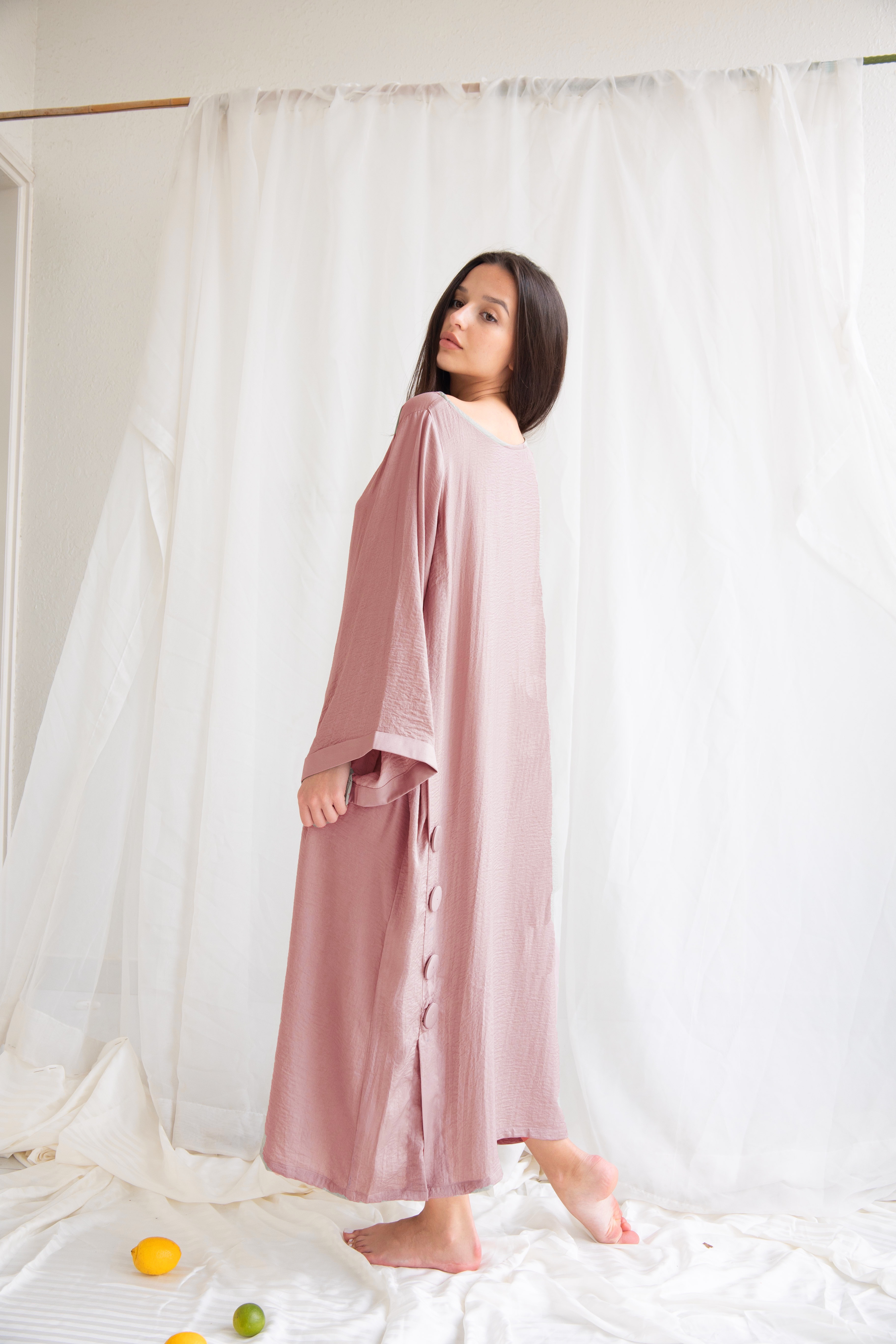 Button Kaftan Dress