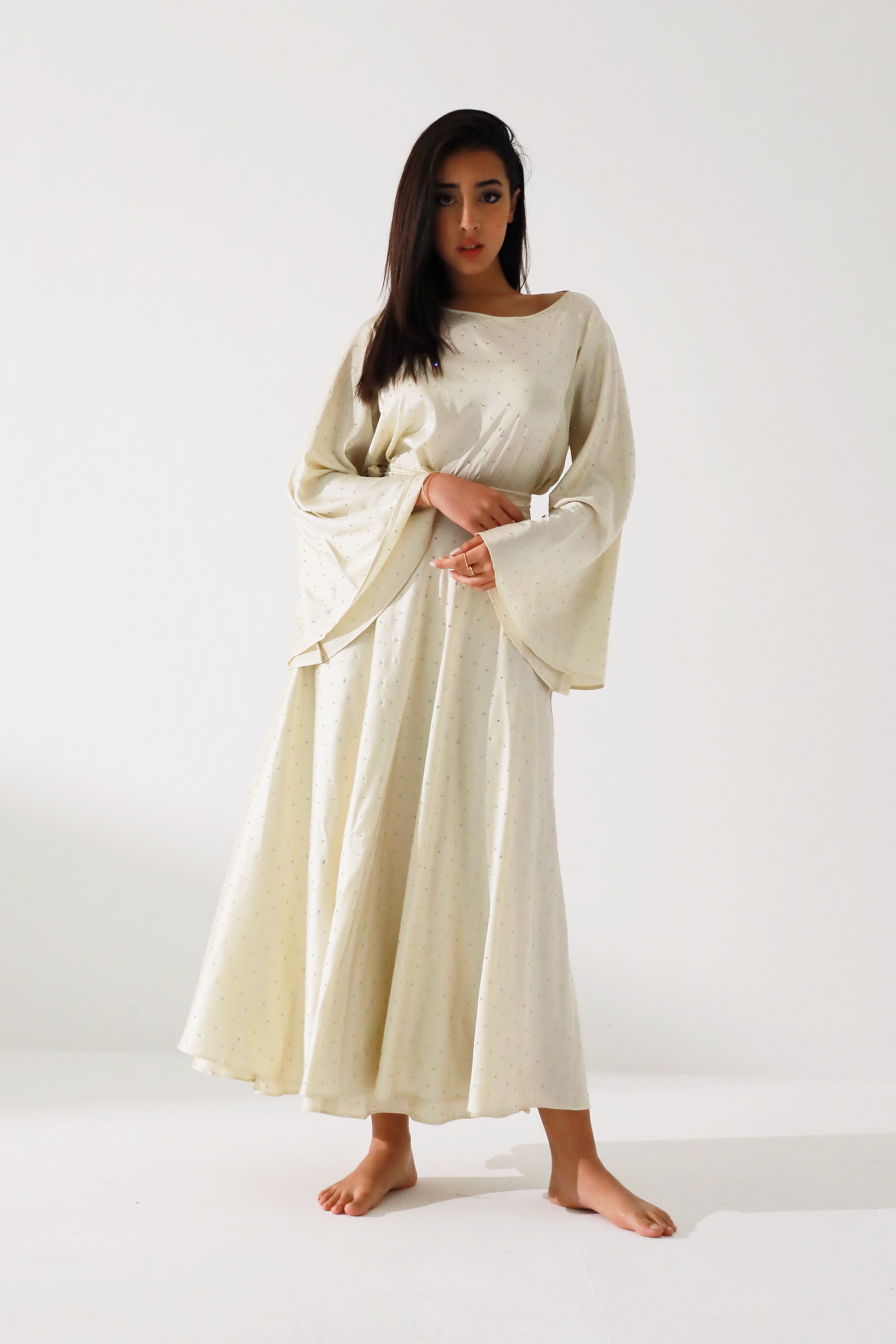 Rhinestone Wrap Skirt Set