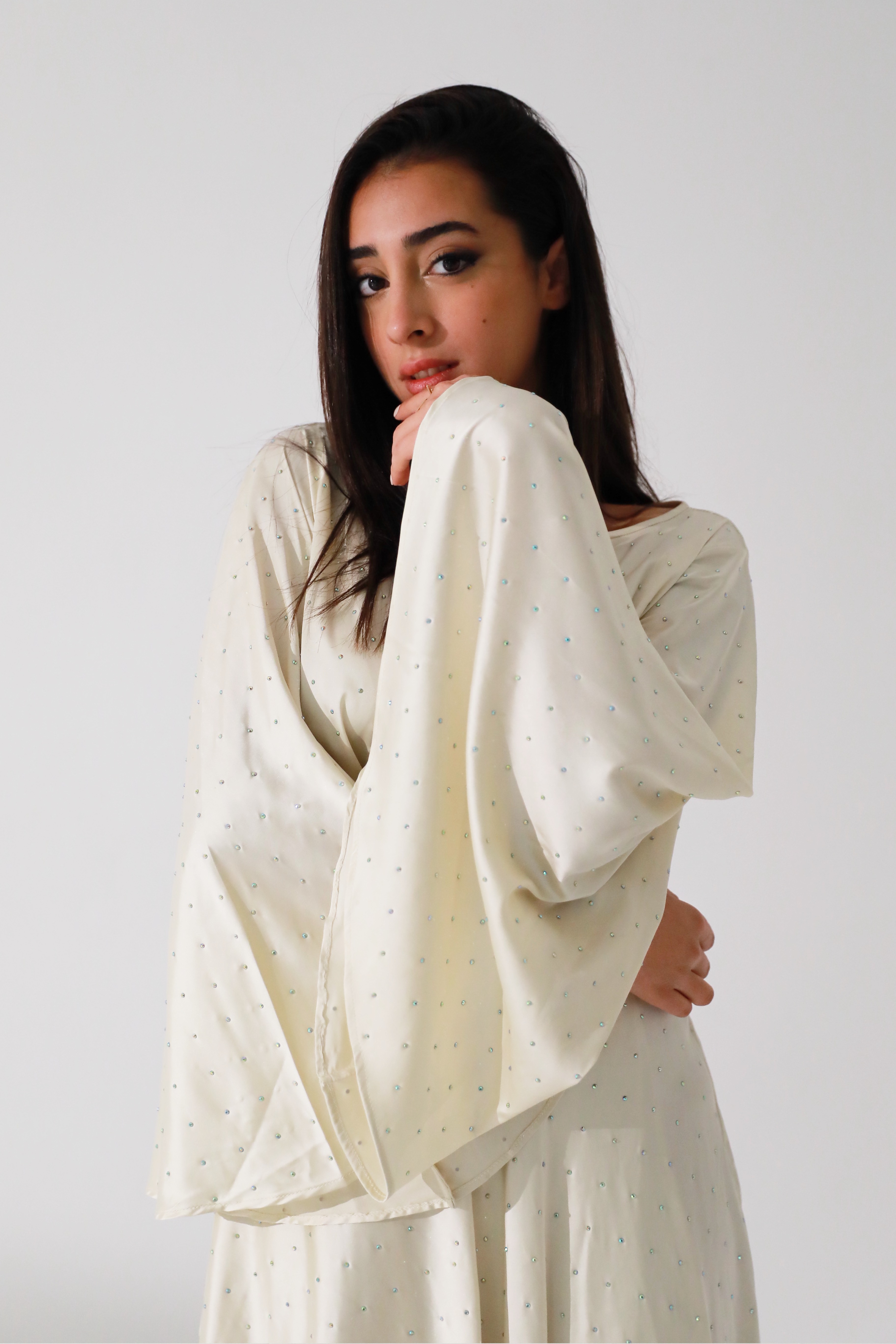 Rhinestone Wrap Skirt Set