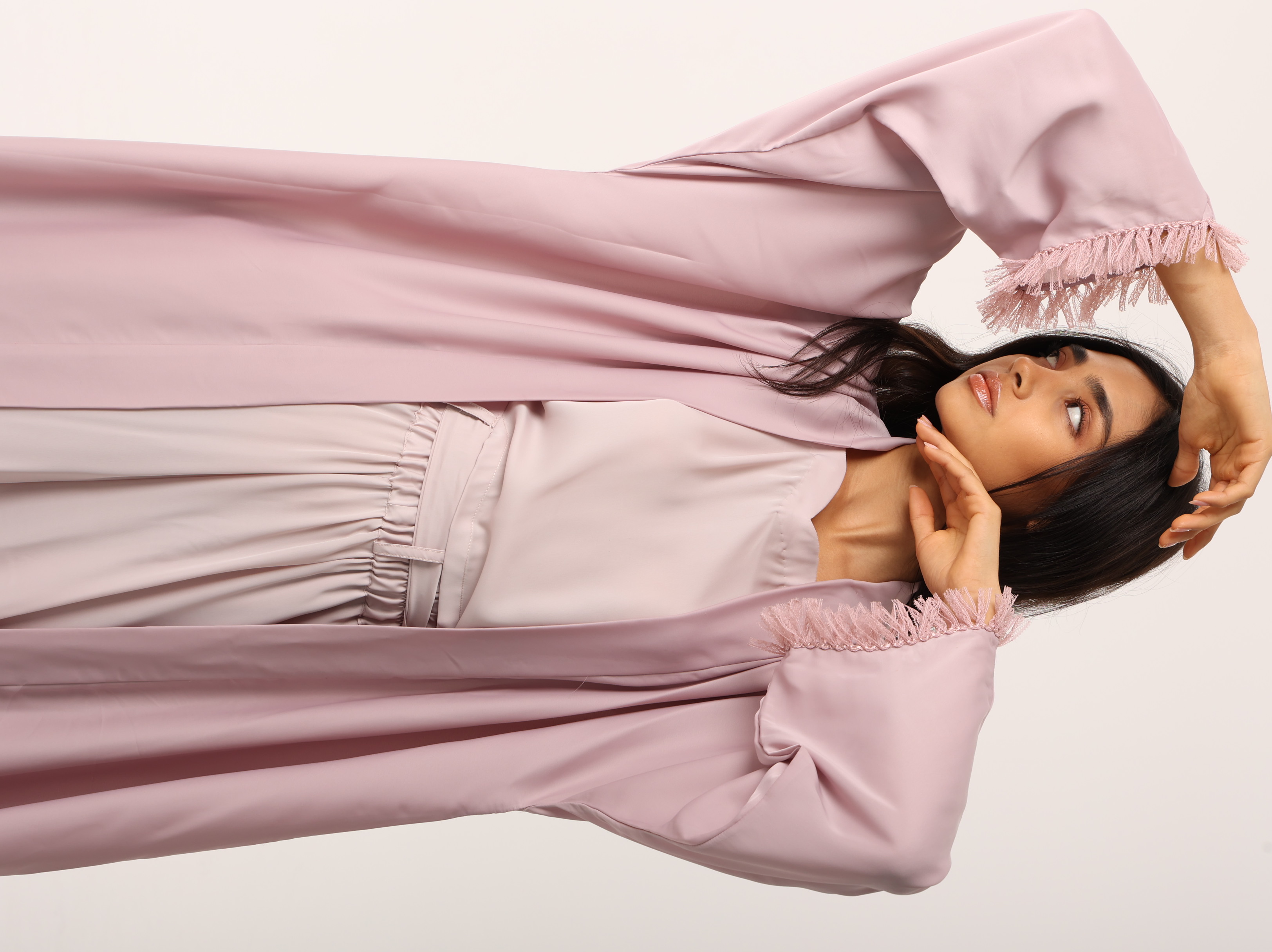 Blush Tassel Abaya
