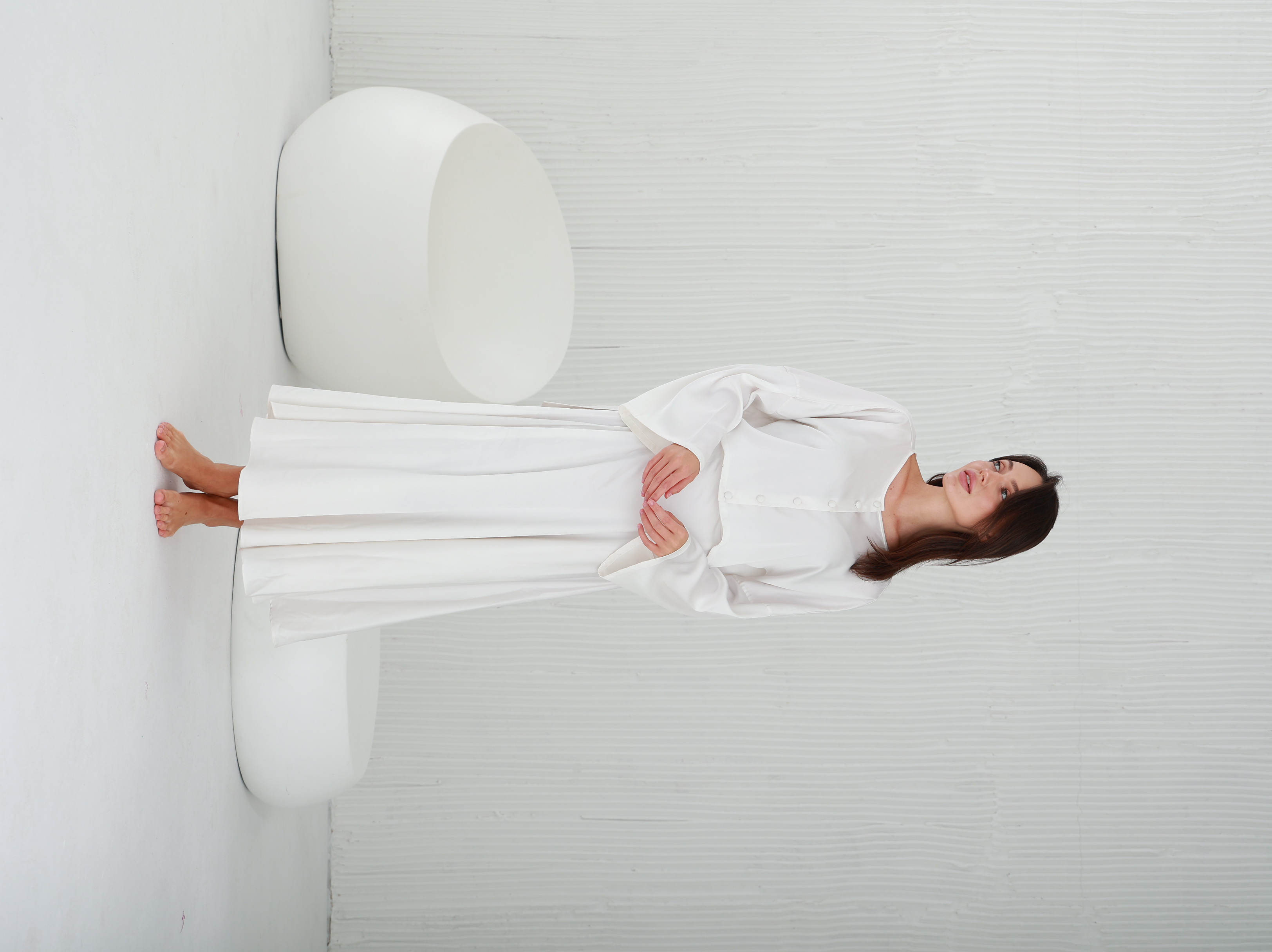 Satin Wrap Skirt Set