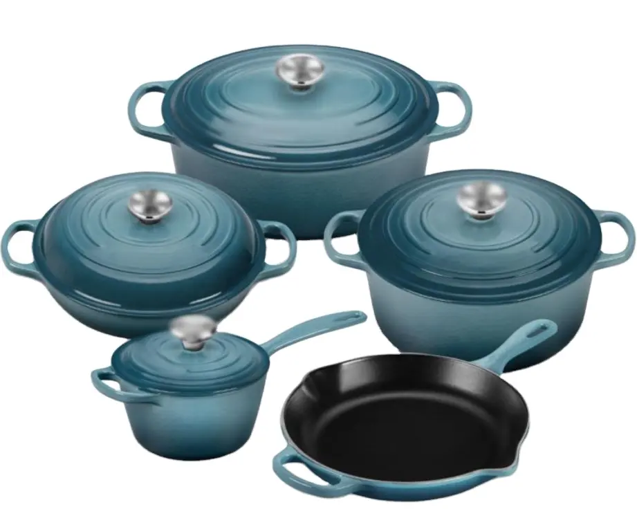 Enamel Cast Iron Cookware Set