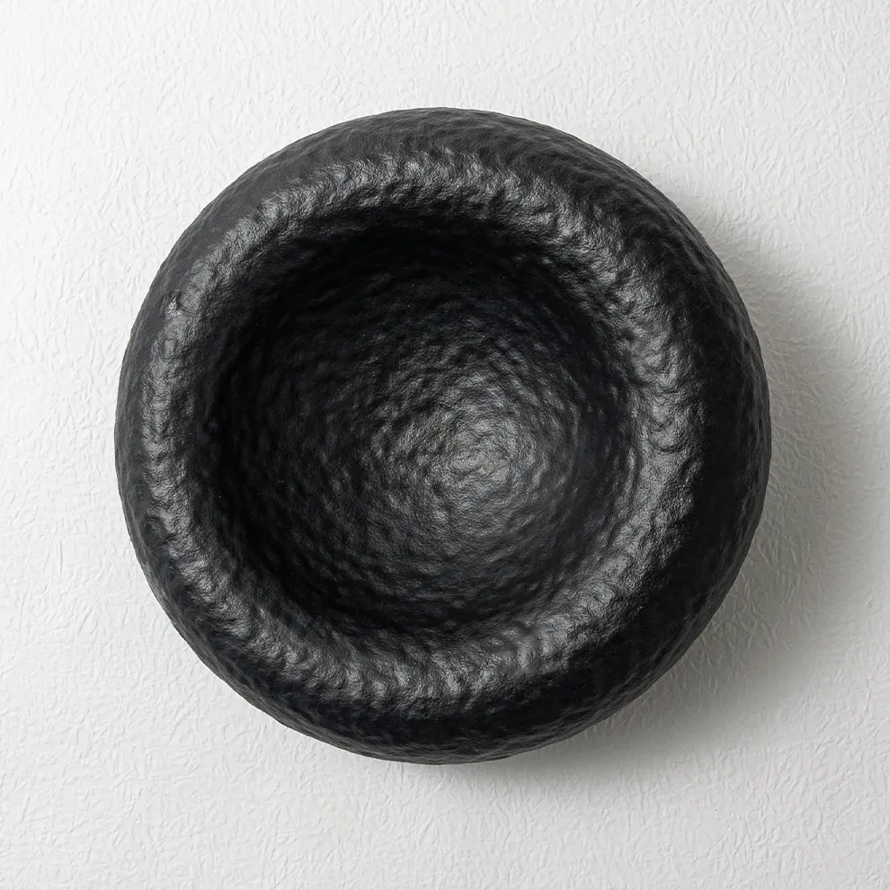 Black Textured Bowl