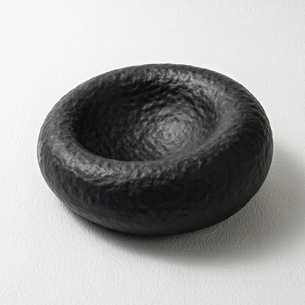 Black Textured Bowl