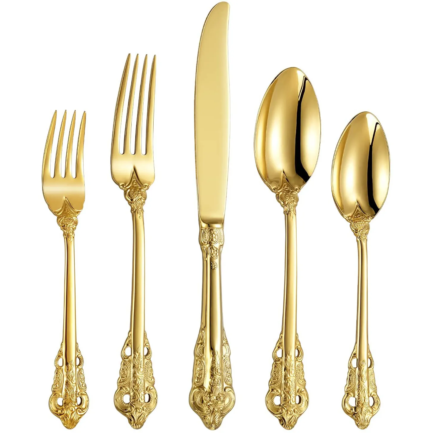 Gold-Plated Cutlery Set
