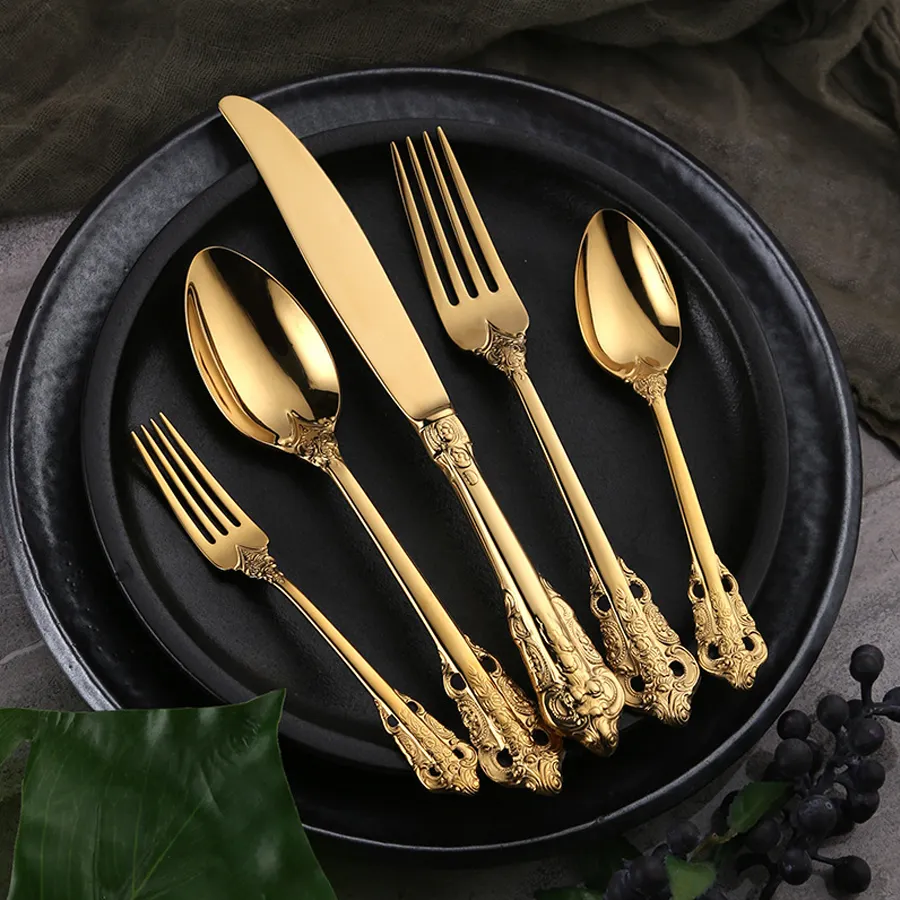 Gold-Plated Cutlery Set