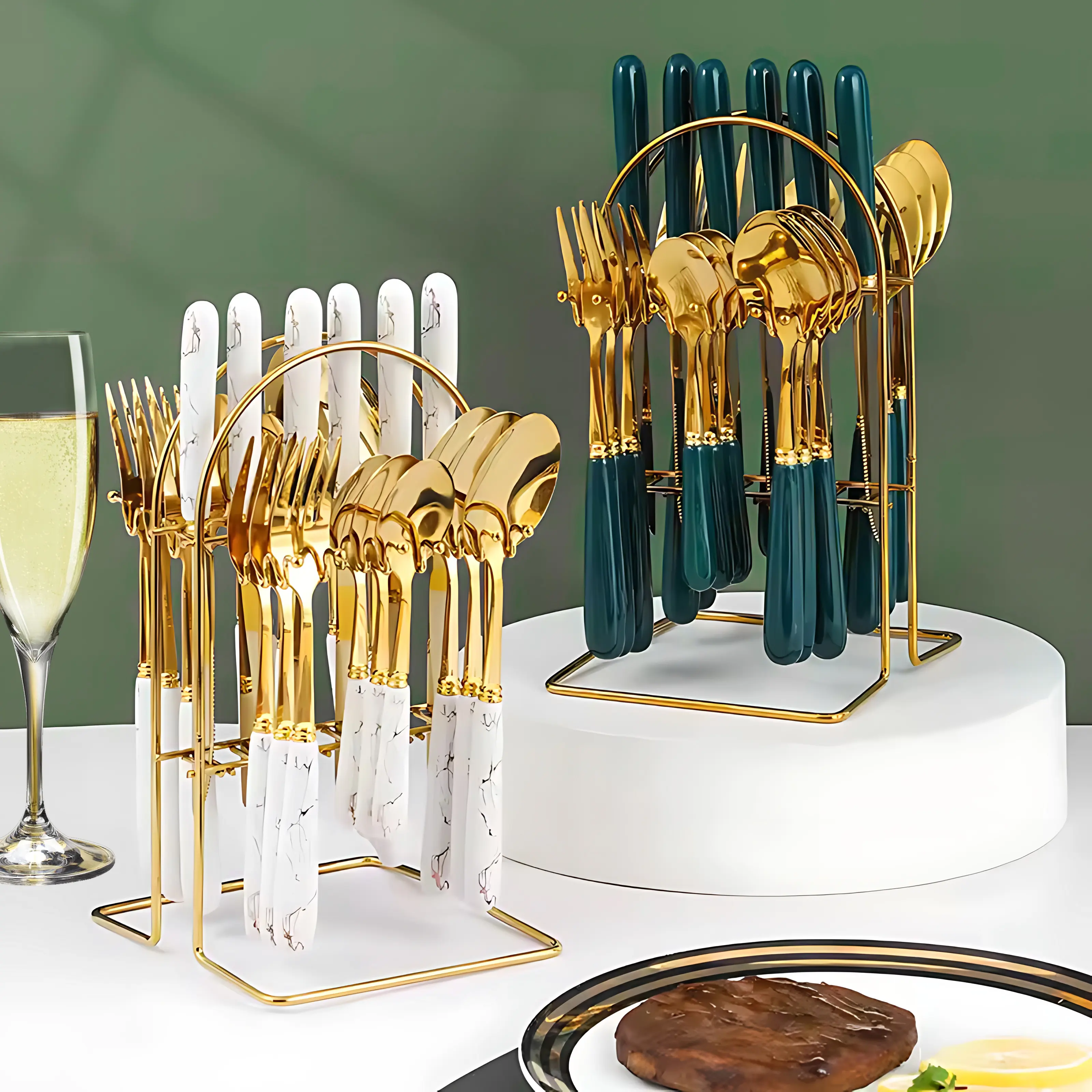 Luxury Gold-Plated Cutlery Set