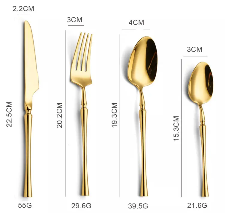 Luxury Gold-Plated Cutlery Set