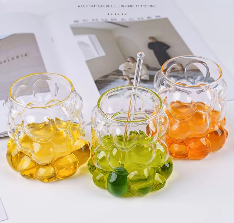 Clear Glass Bubble Candle Holders