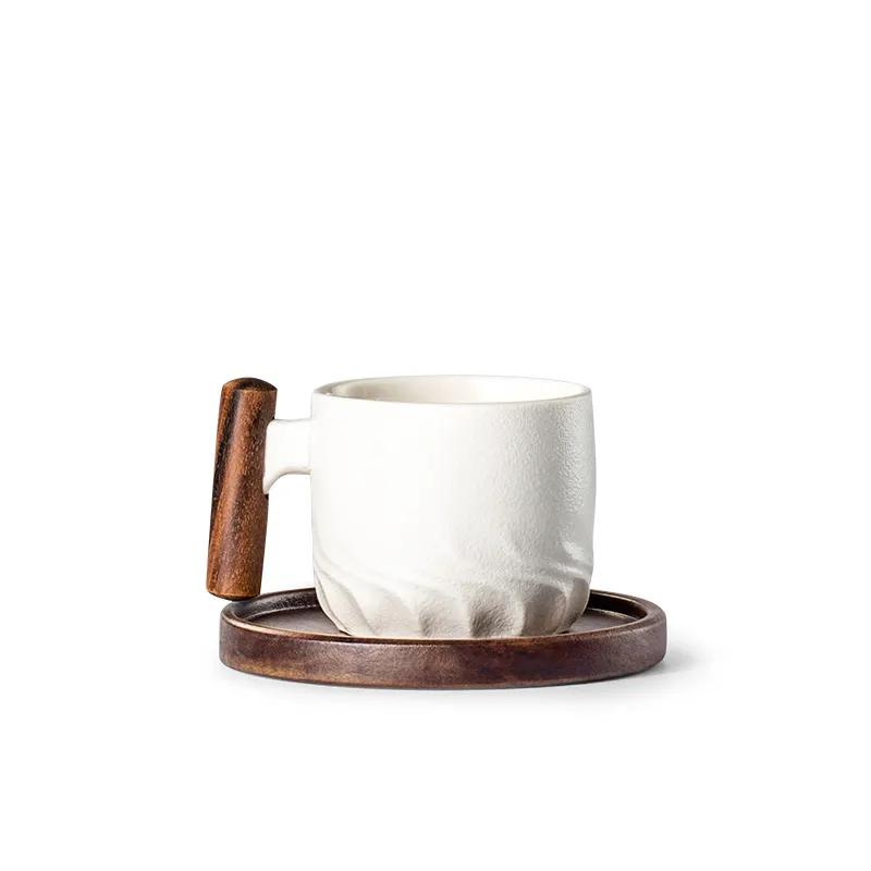 Ceramic Mug with Wooden Handle
