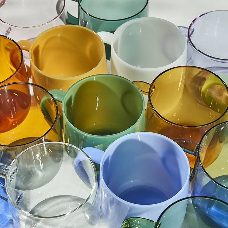 Colorful Glass Mugs