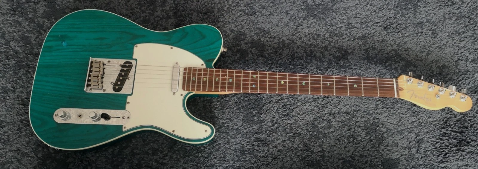 Fender American Deluxe Power Telecaster Guitar - Teal Green Fishman USA + CASE