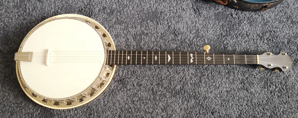 RARE J.G.Abbot No 2-5 string banjo Resonator Back + Original Case Vintage