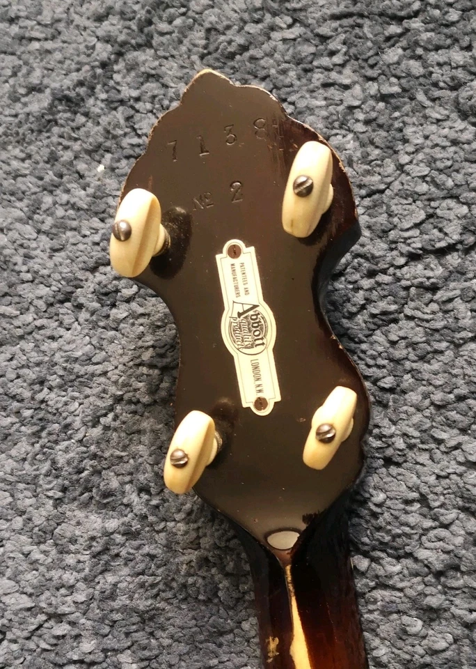 RARE J.G.Abbot No 2-5 string banjo Resonator Back + Original Case Vintage