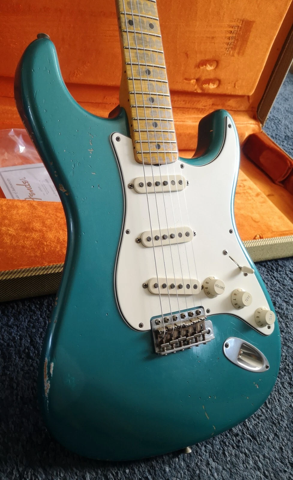 2011 Fender Relic 1955 Stratocaster with COA - Ocean Turquoise with CASE