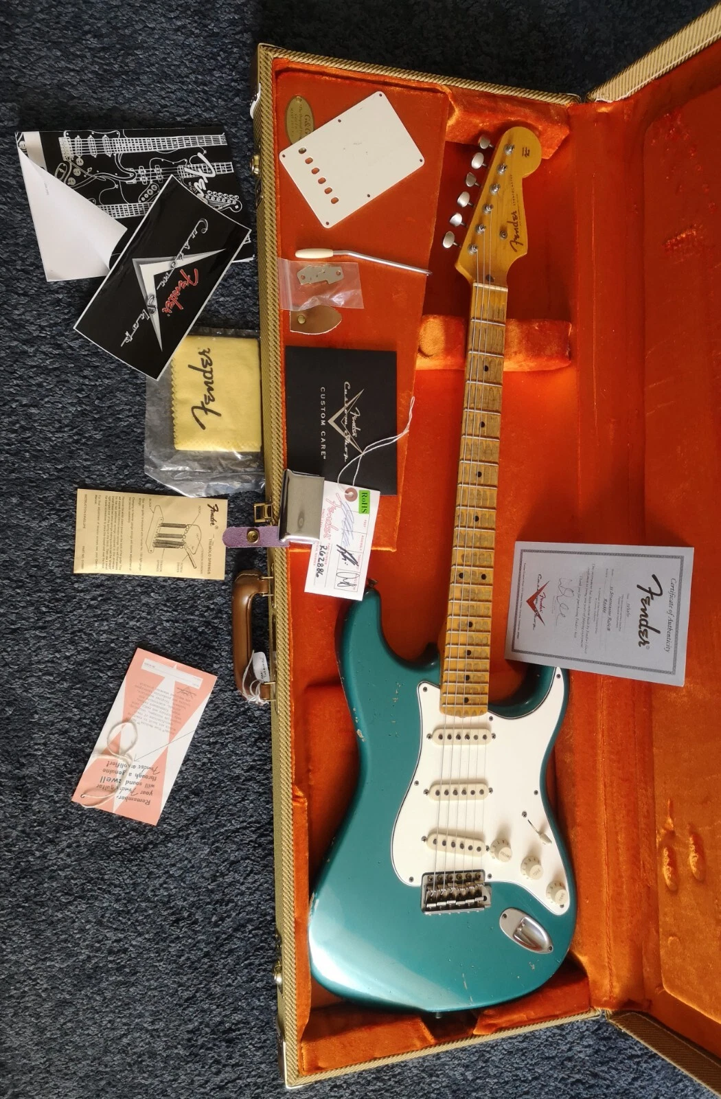 2011 Fender Relic 1955 Stratocaster with COA - Ocean Turquoise with CASE