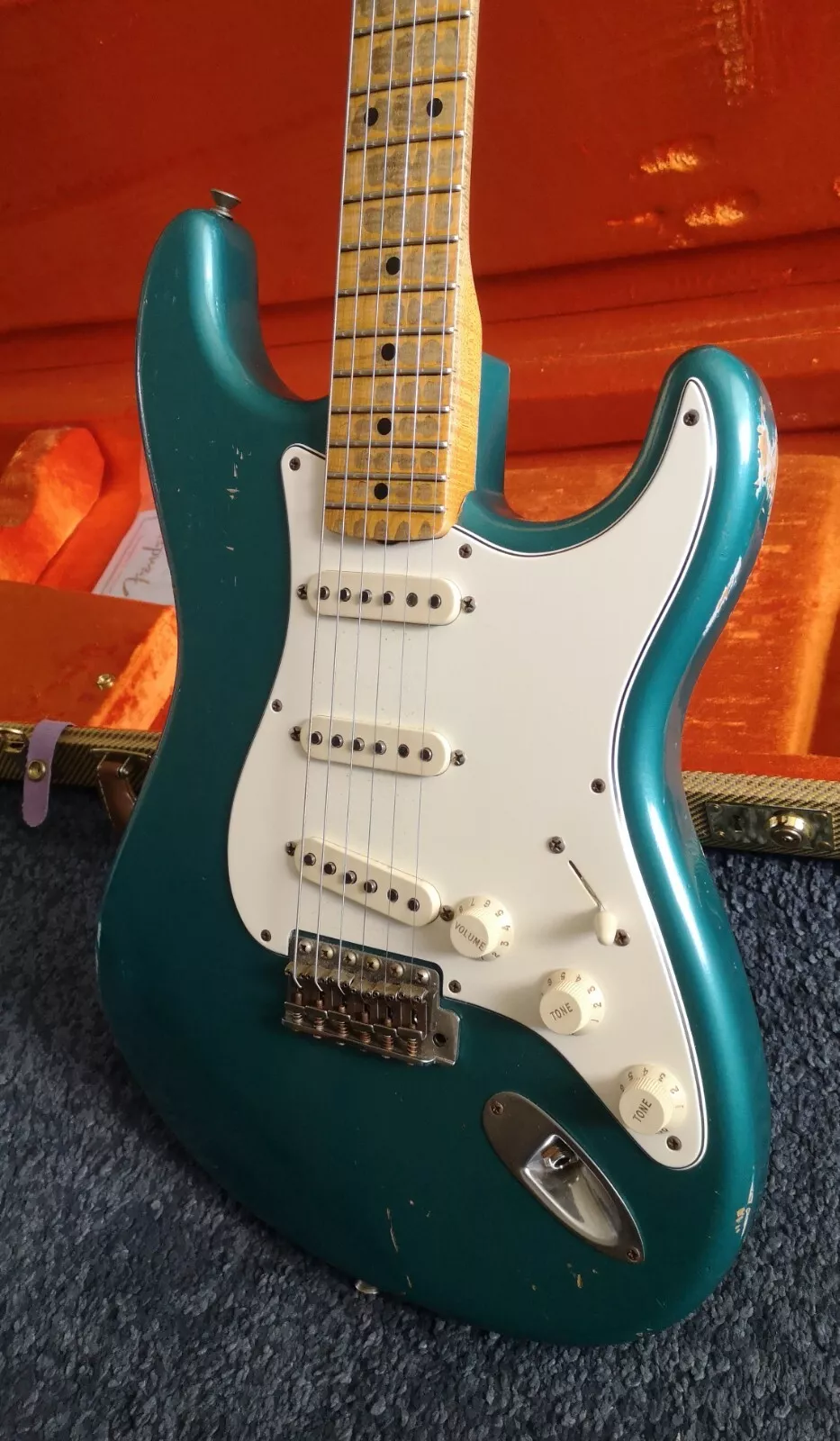2011 Fender Relic 1955 Stratocaster with COA - Ocean Turquoise with CASE