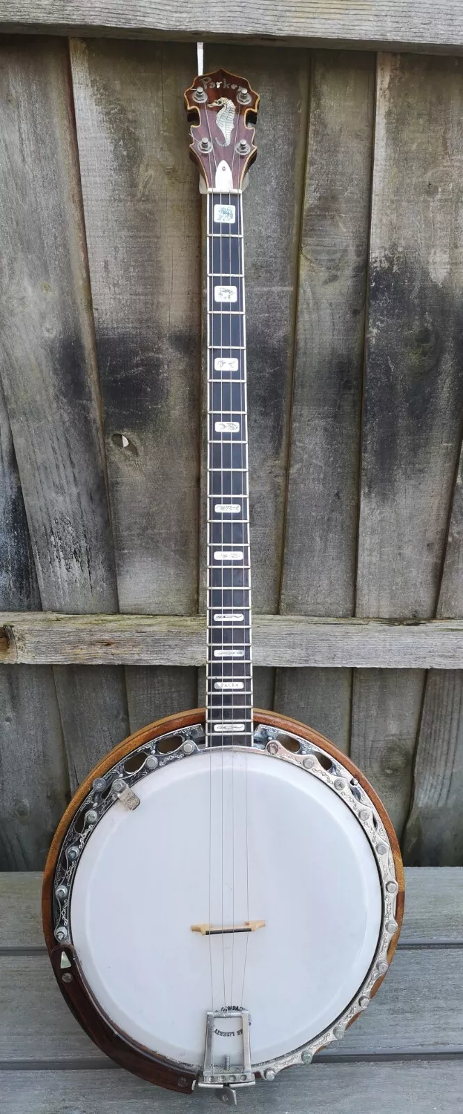Very rare Parker " Packa " Plectrum Banjo with Original Brief Case 