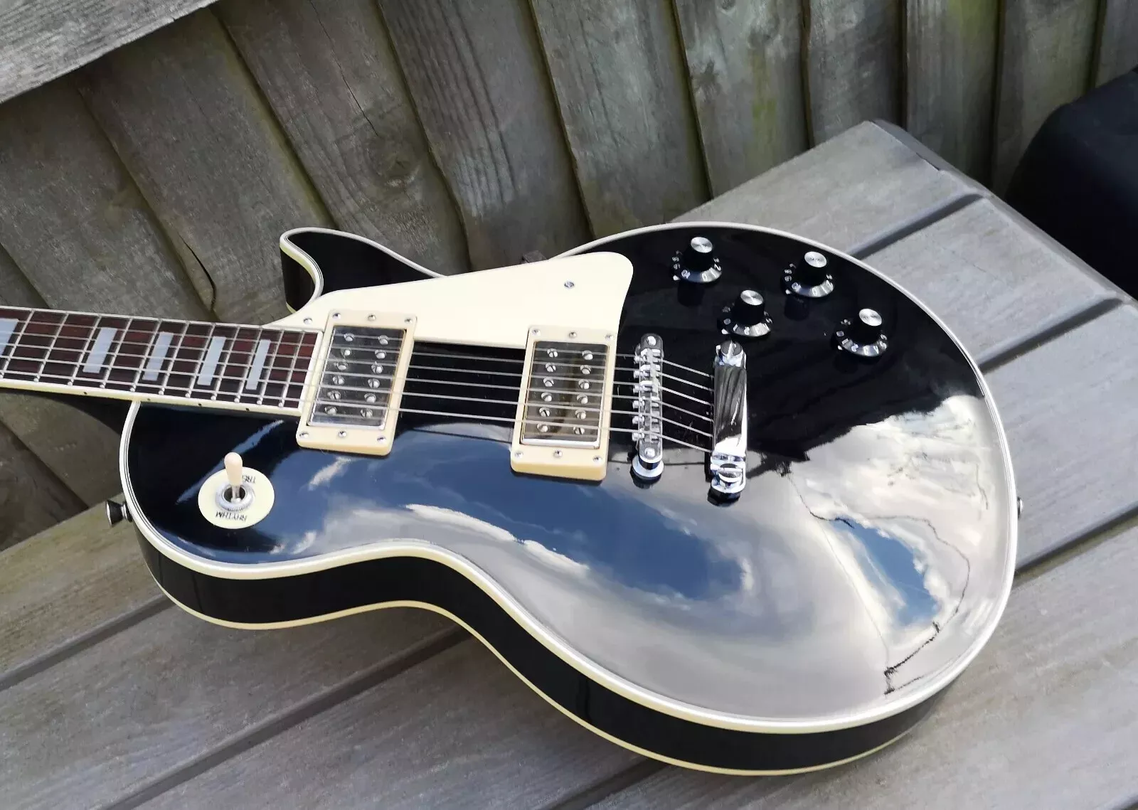 Rare 70s / 80s Yasuki les Paul Custom Electric Guitar - Made in JAPAN