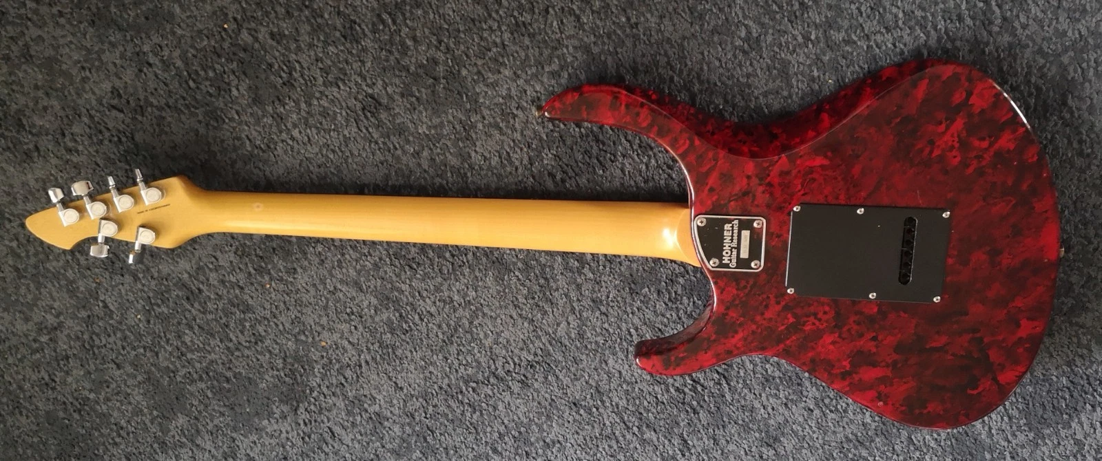 Rare Hohner Revelation RTS Electric Guitar  90s - Red Marble Finish