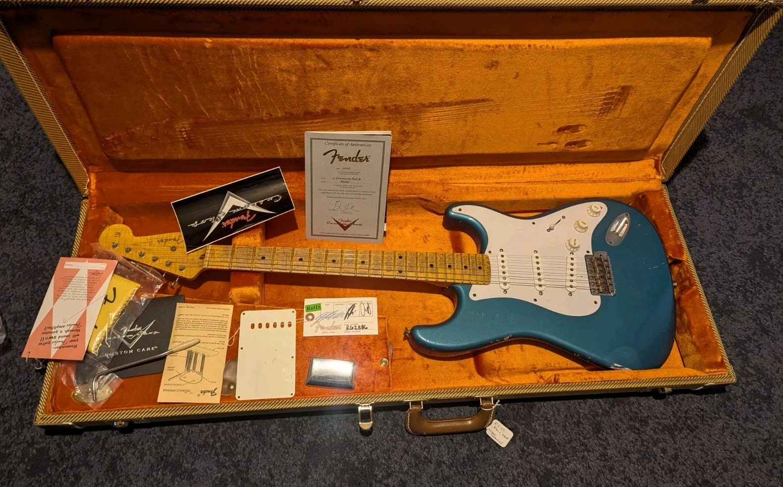 2011 Fender Relic 1955 Stratocaster with COA - Ocean Turquoise with CASE