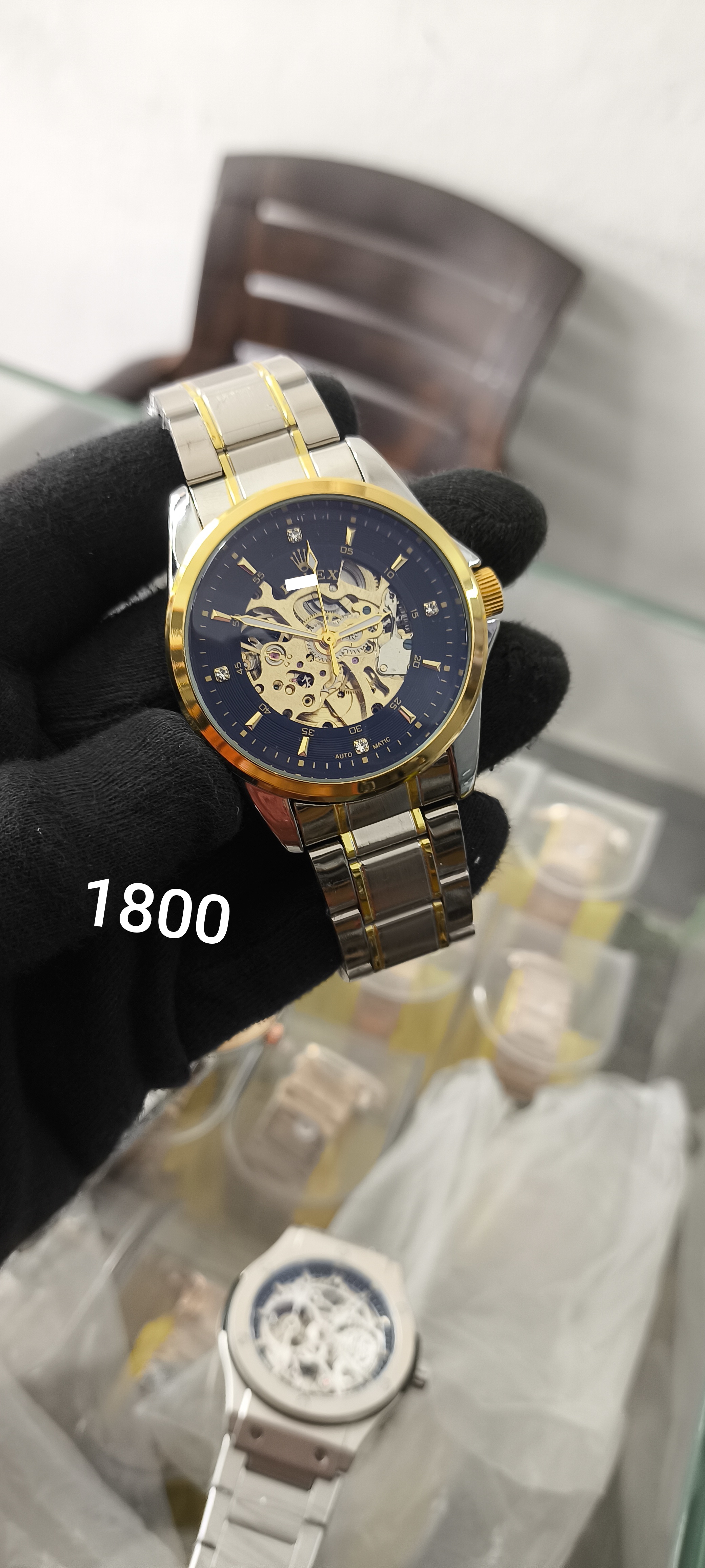 Luxury Skeleton Mechanical Wristwatch