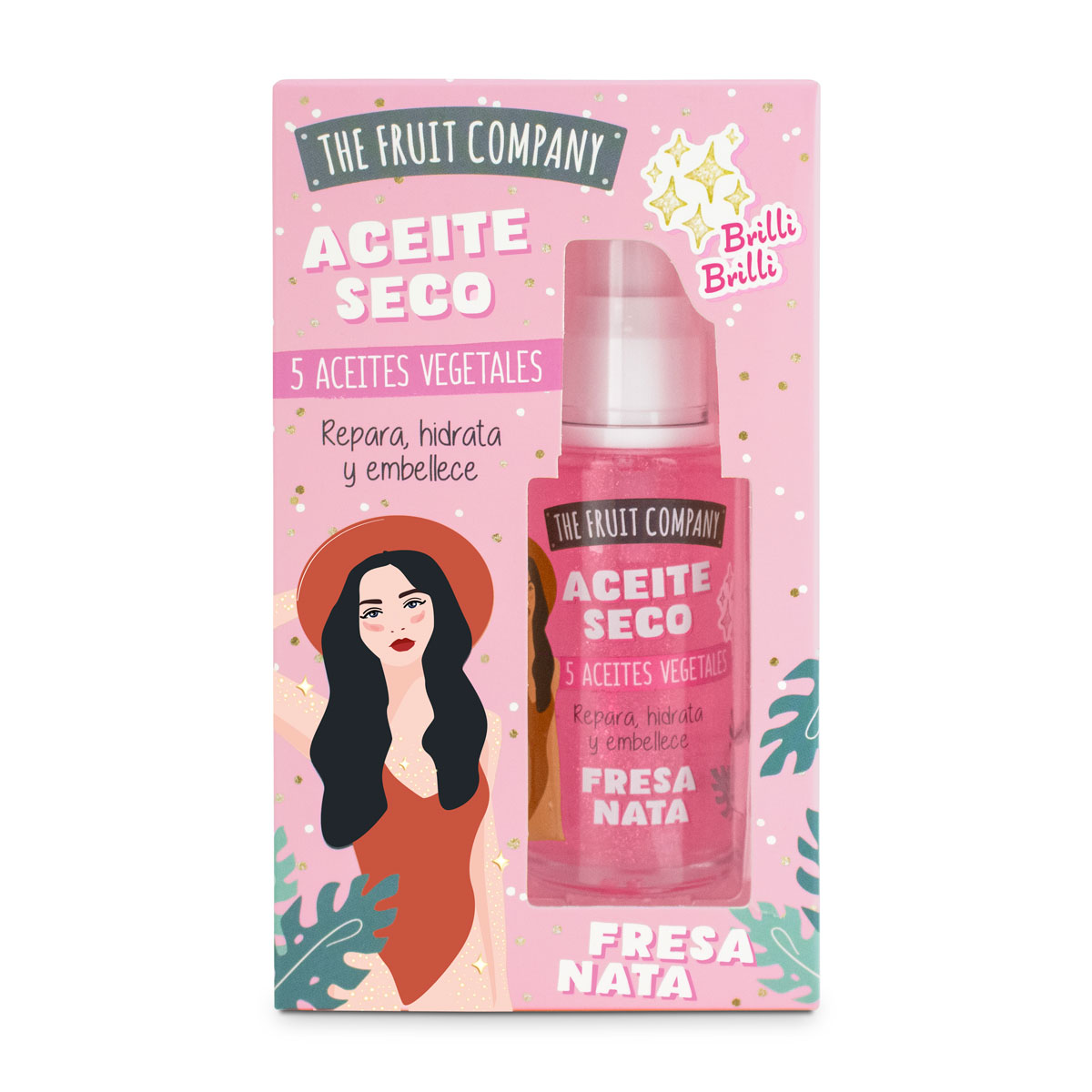 Huile Sèche Pailletée Fraise & Crème