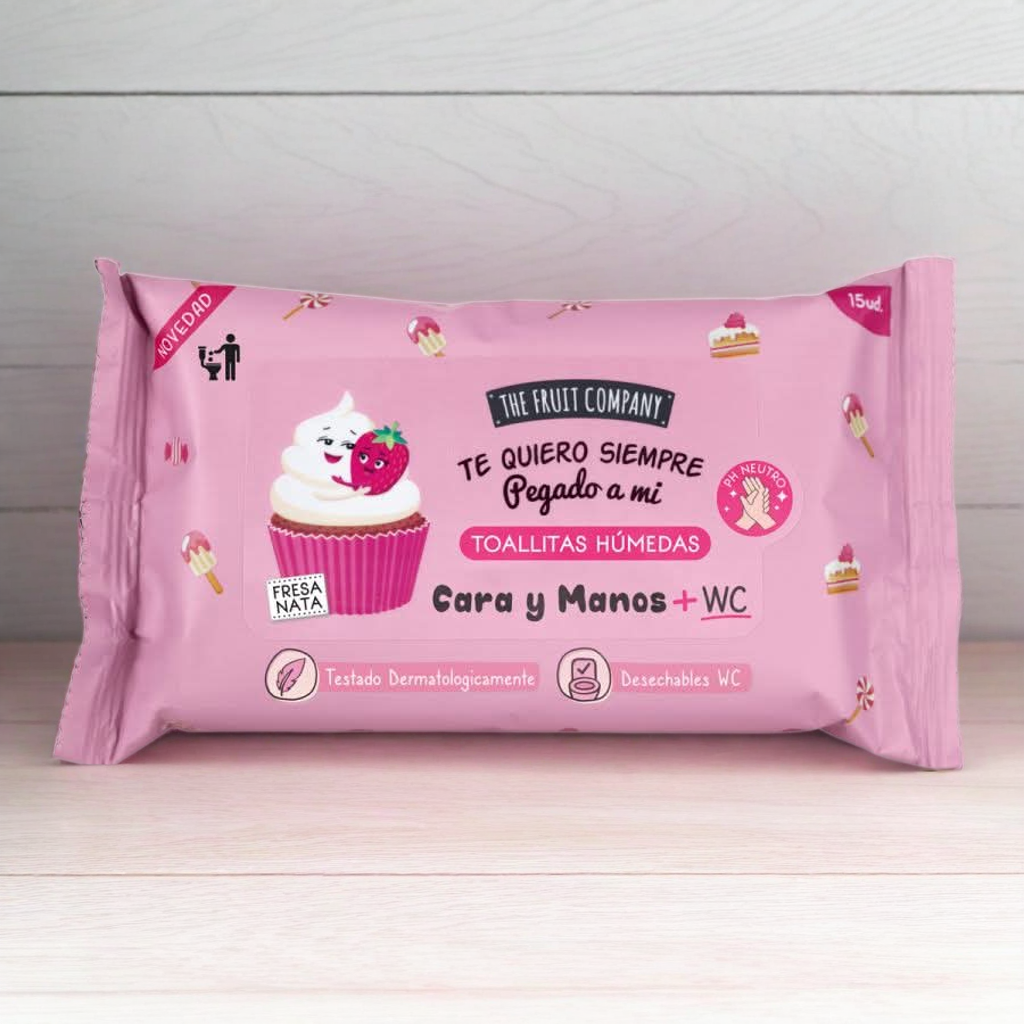 Lingettes de poche multi usage Fraise & Crème