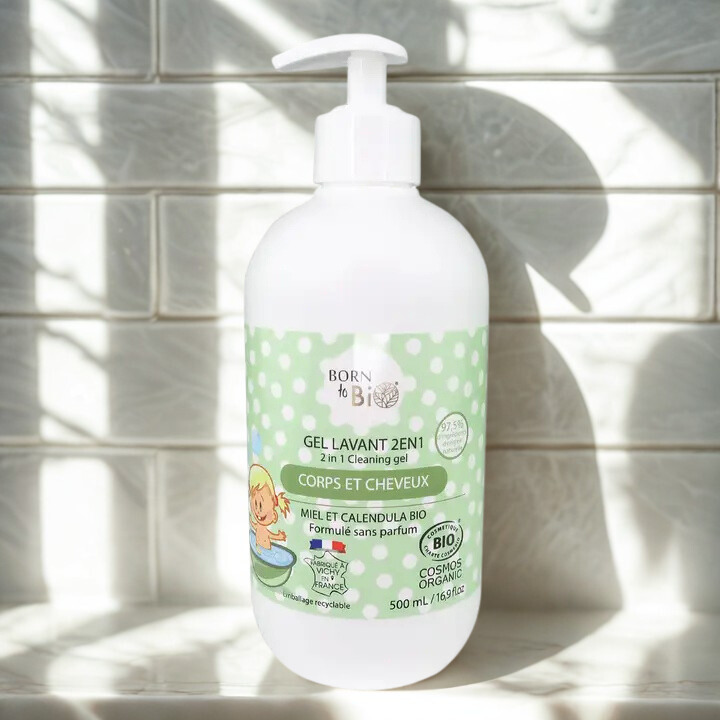 Gel Douche 2 en 1 Bébé – Cosmos Organic 500 ml