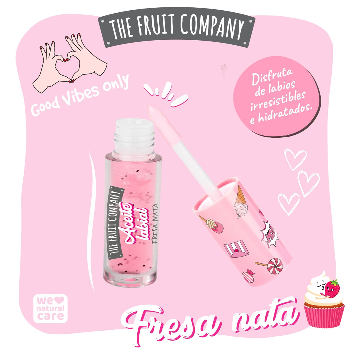Huile à lèvres Fraise & Crème 