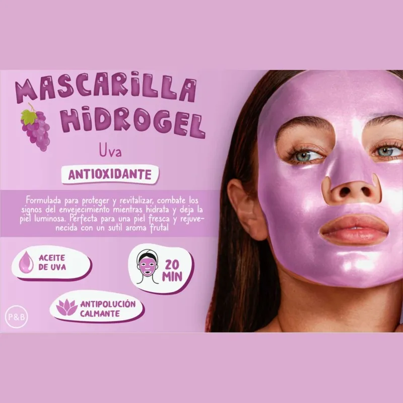 Masque hydrogel à l'huile de pépins de raisin