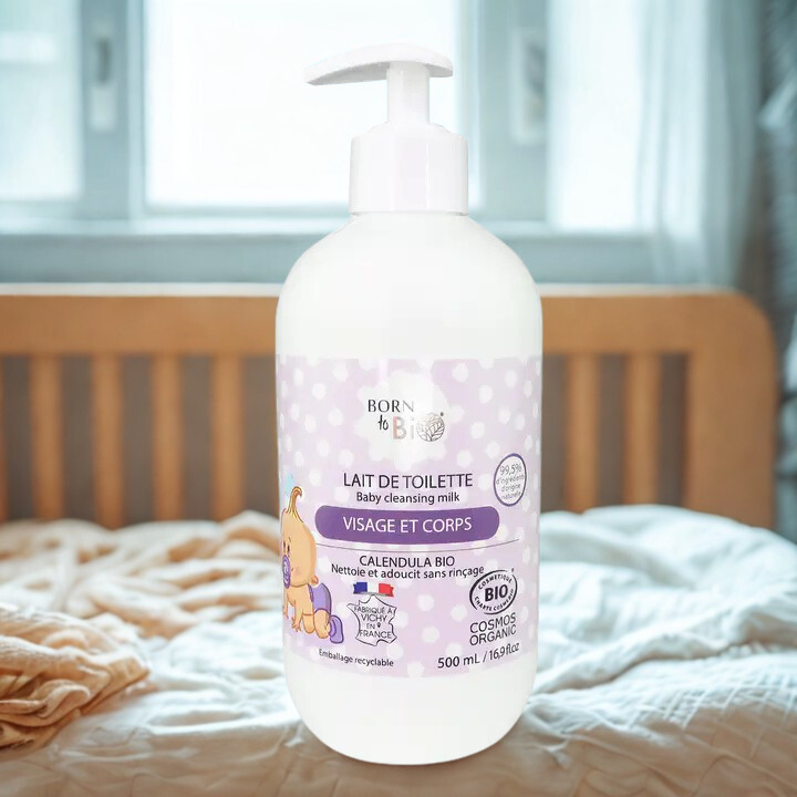 Lait de Toilette Visage & Corps Bébé – Cosmos Bio 500 ml