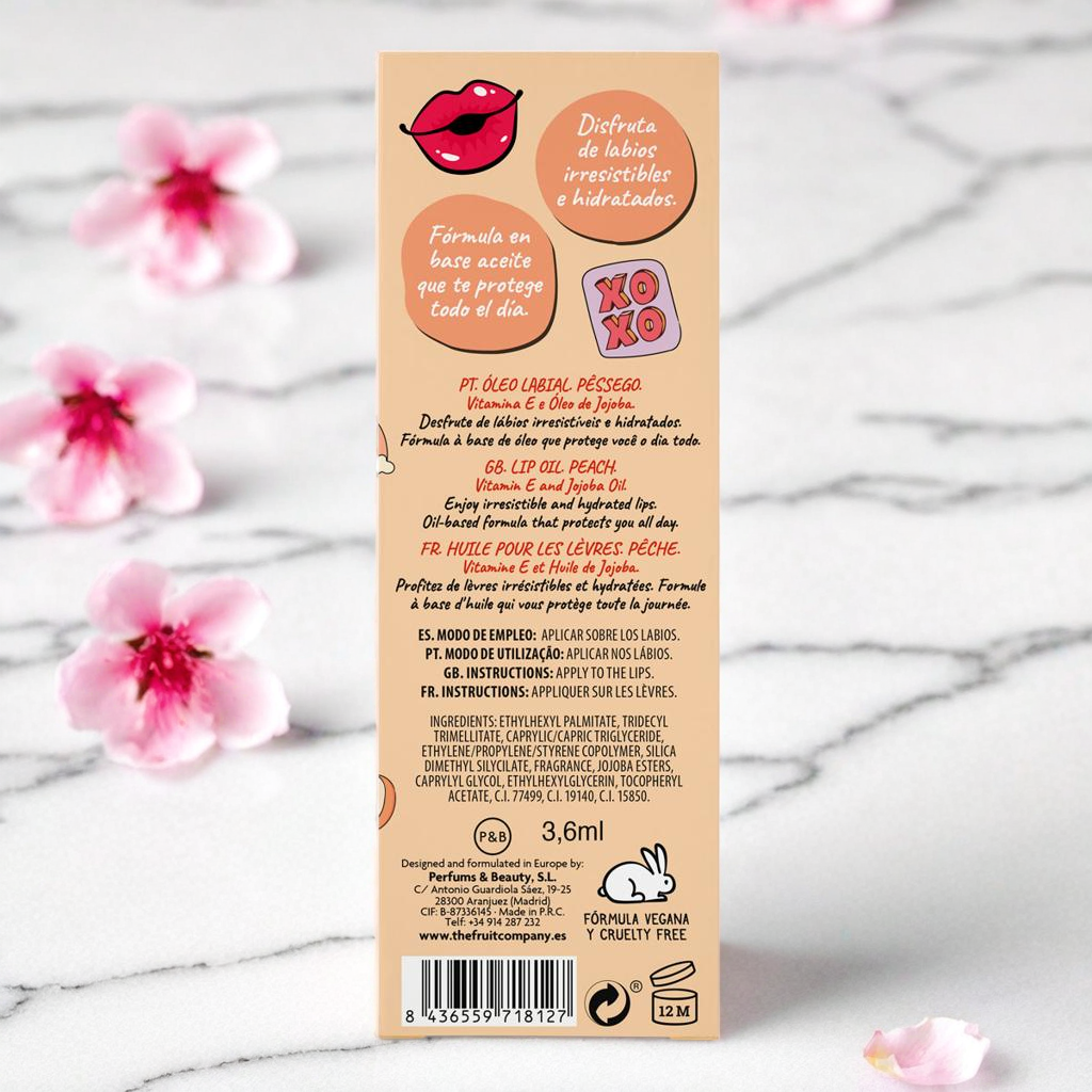 Huile à lèvres Pêche 