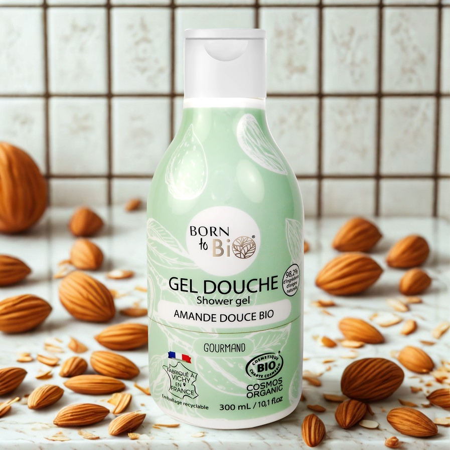 Gel Douche Bio Amande Douce – 300 ml – 100% Origine Naturelle