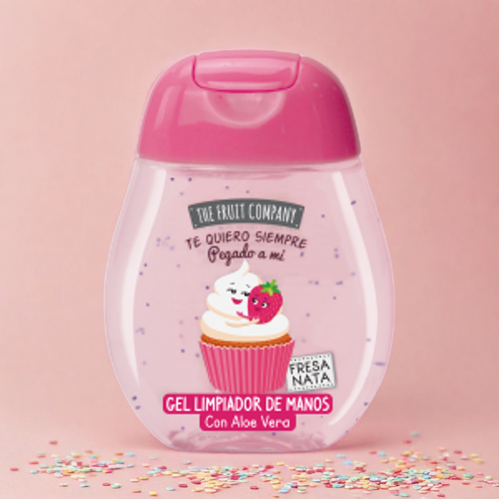 Gel désinfectant mains Fraise & Crème