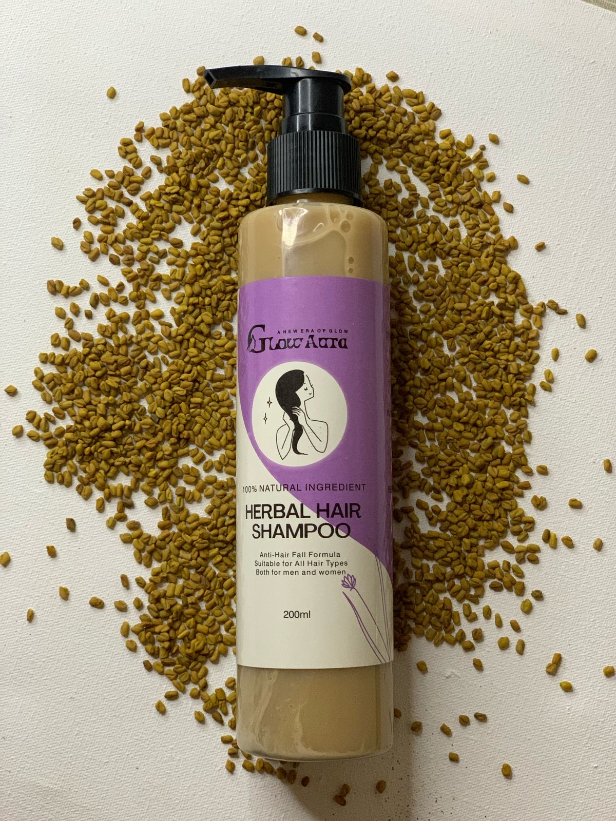 Glow Aura Herbal Shampoo 200 ml