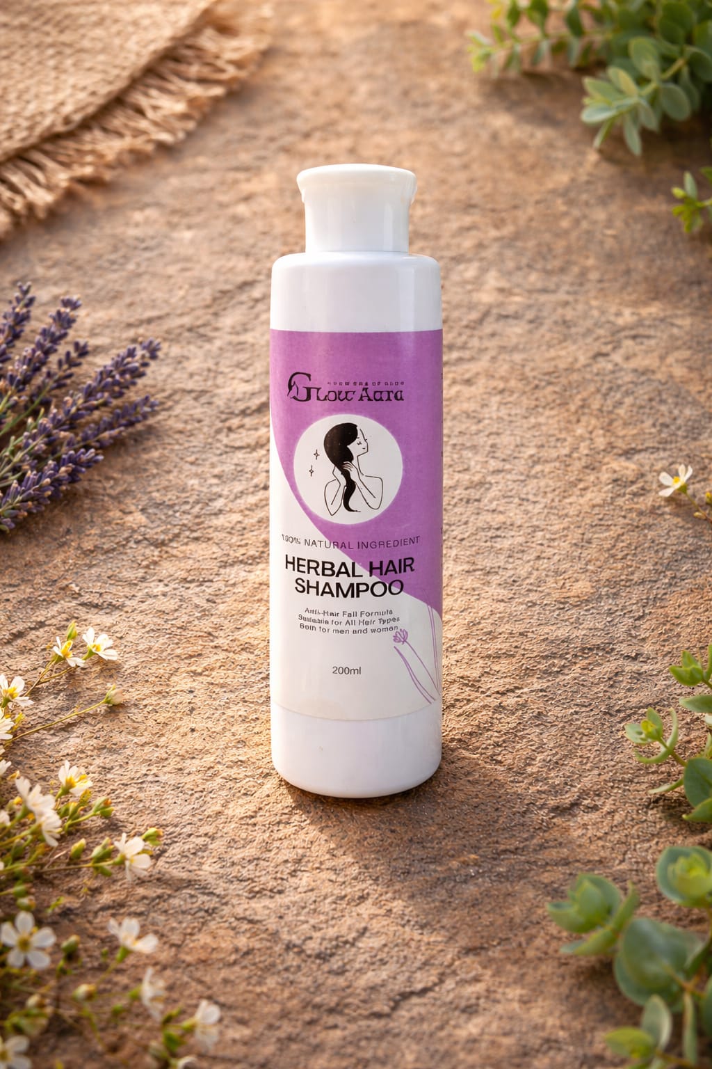 Glow Aura Herbal Shampoo 200 ml 