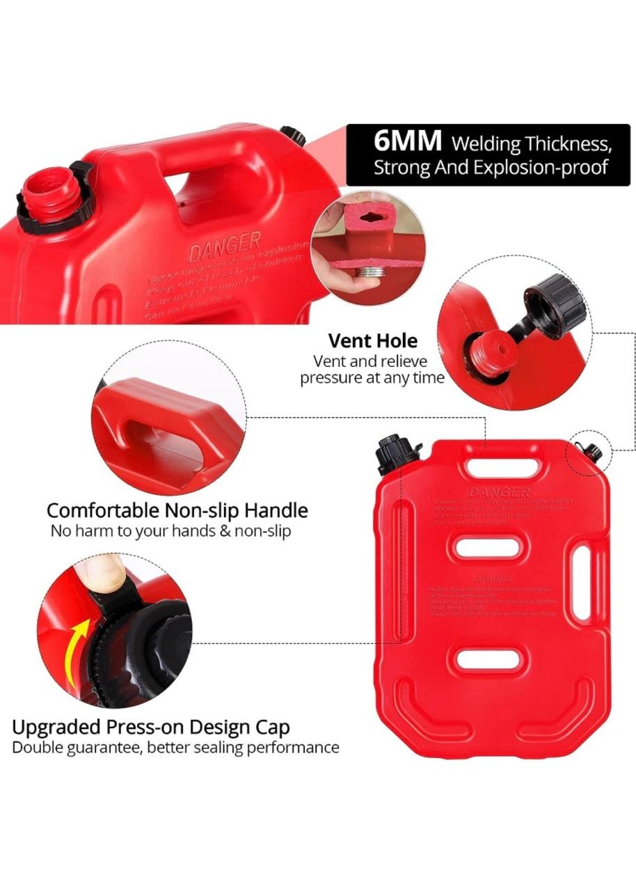 10L Portable Red Fuel Jerry Can 