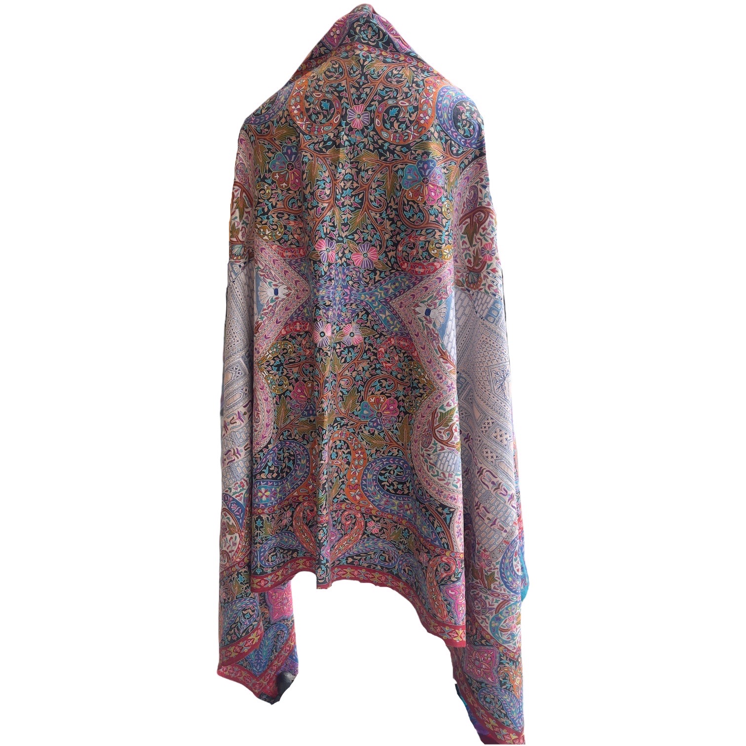 Pashmina Taj Mahal Kalamkari Shawl